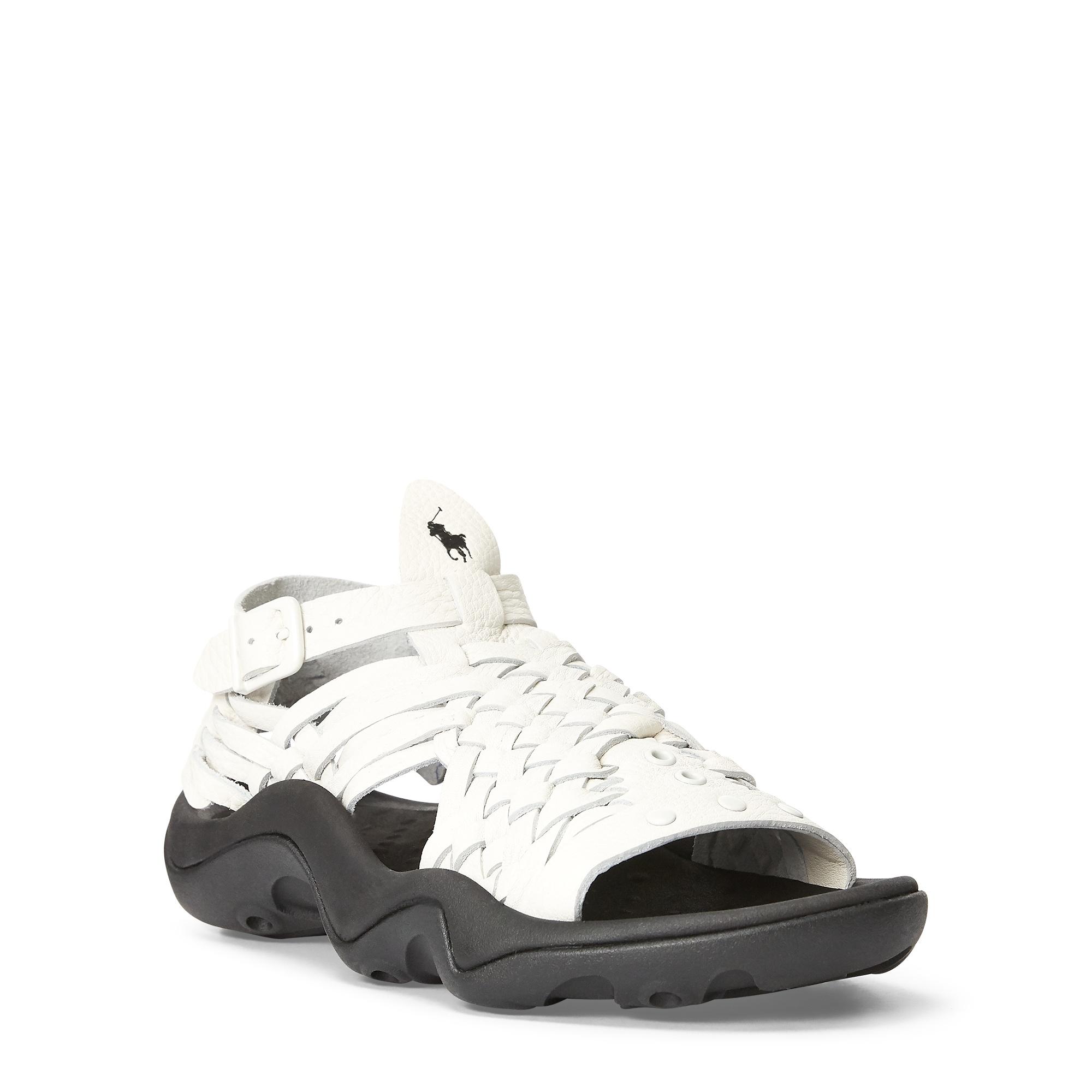 all white leather huaraches