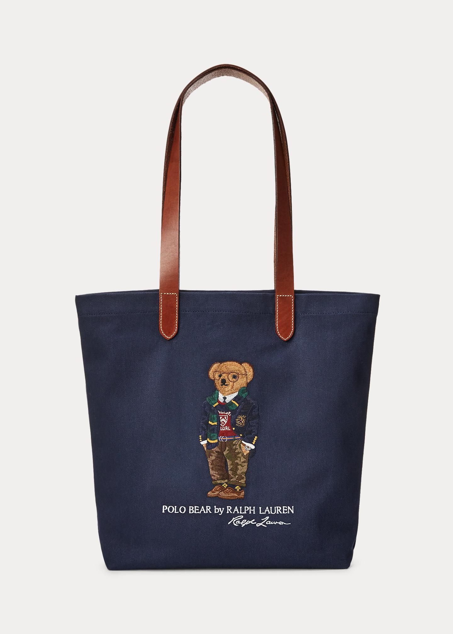 Shopper tote Polo Bear in twill da Uomo di Polo Ralph Lauren in Blu | Lyst