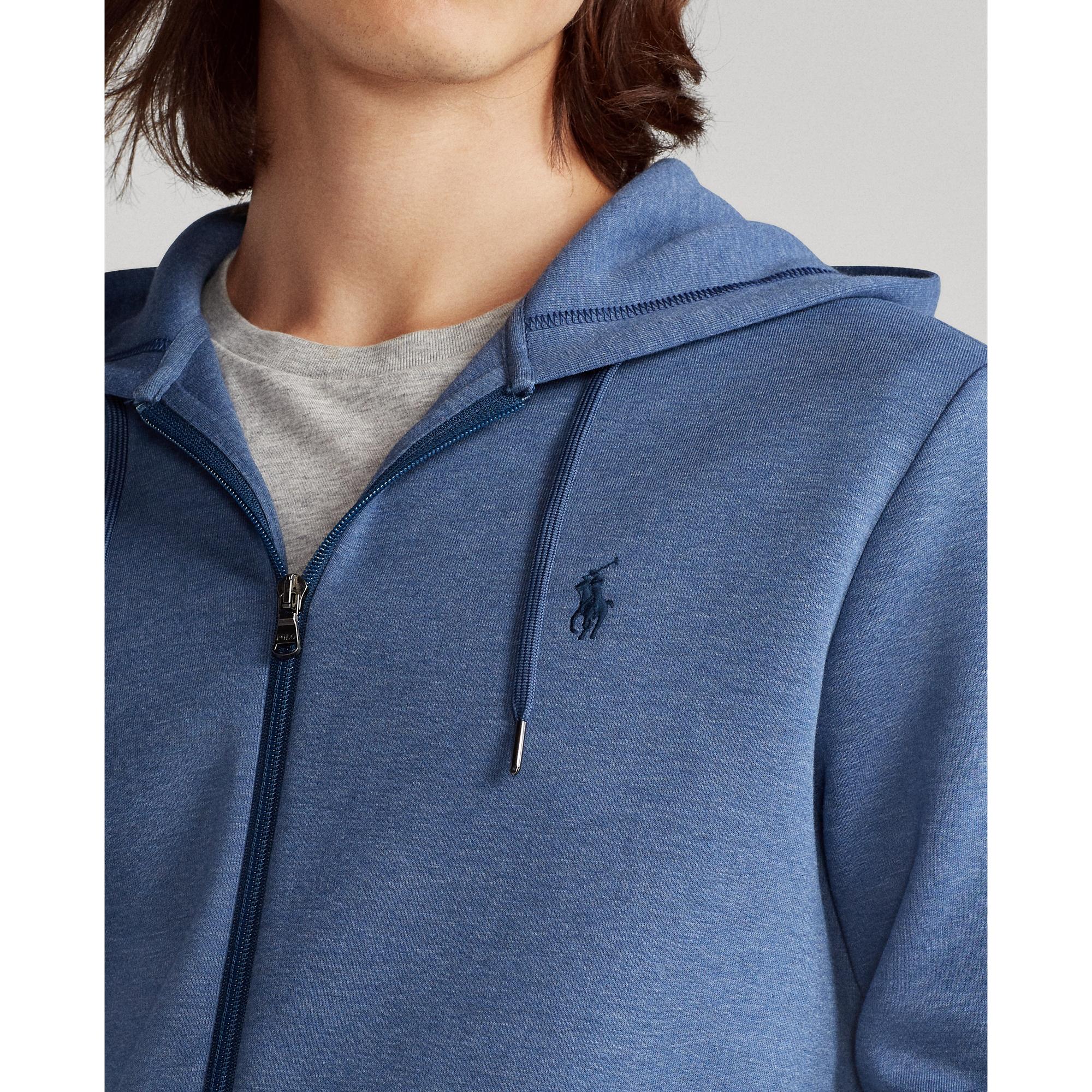 Polo Ralph Lauren Denim Doubleknit Fullzip Hoodie in Blue for Men Lyst