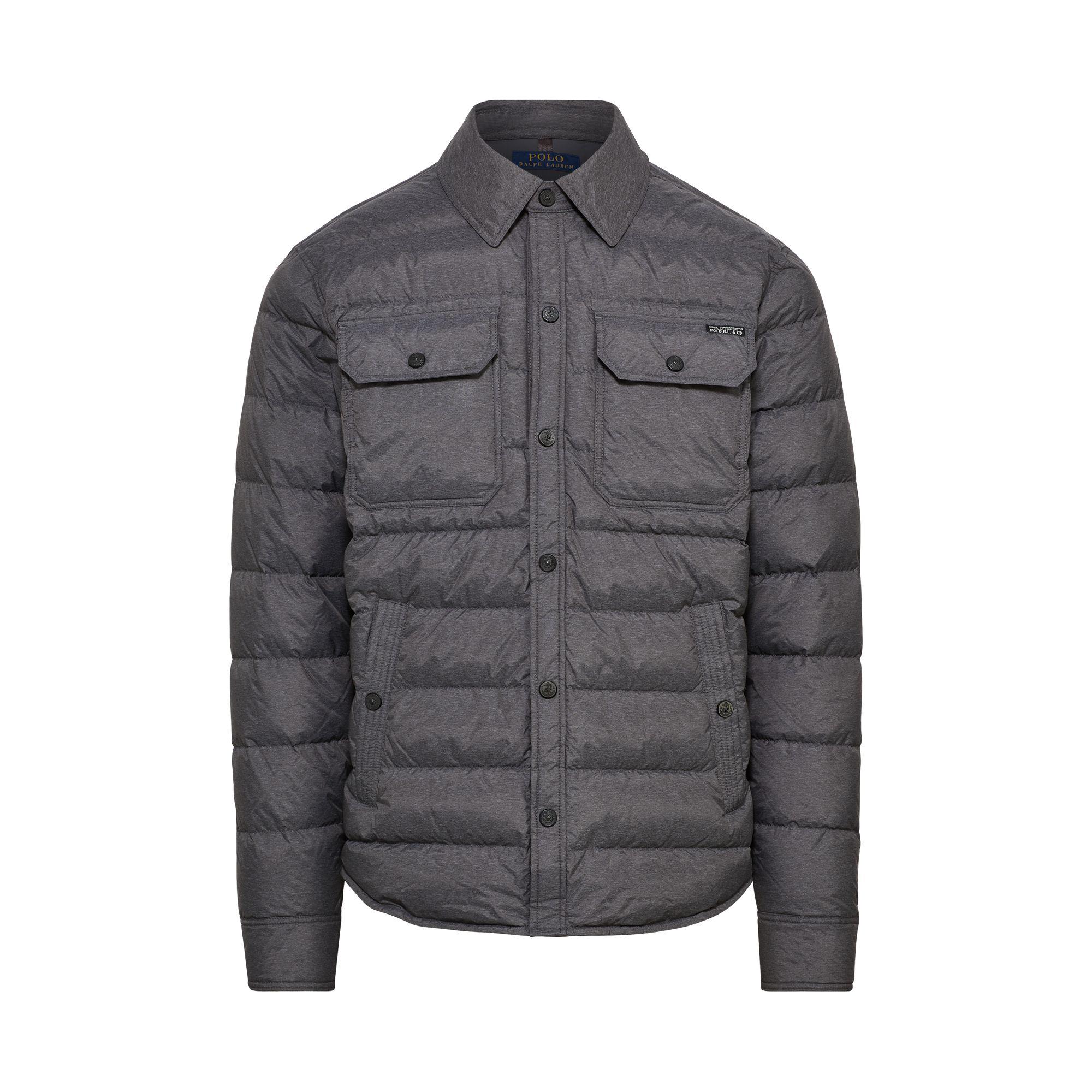 polo ralph lauren quilted shirt jacket