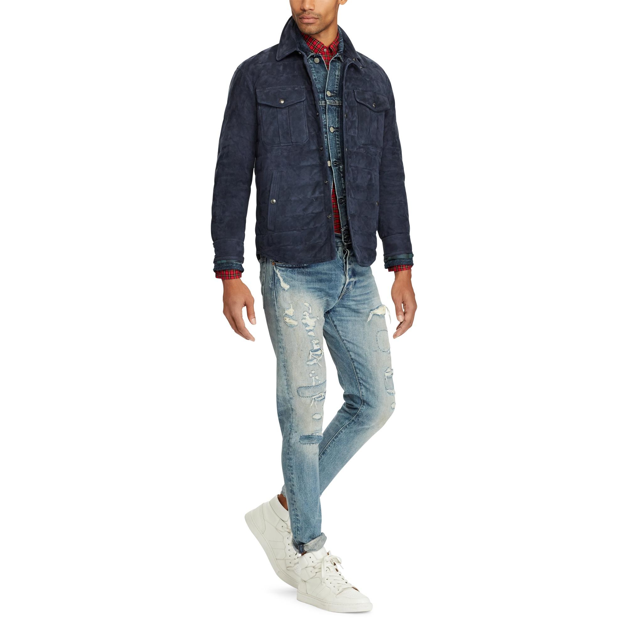 Polo Ralph Lauren Quilted Suede Down 