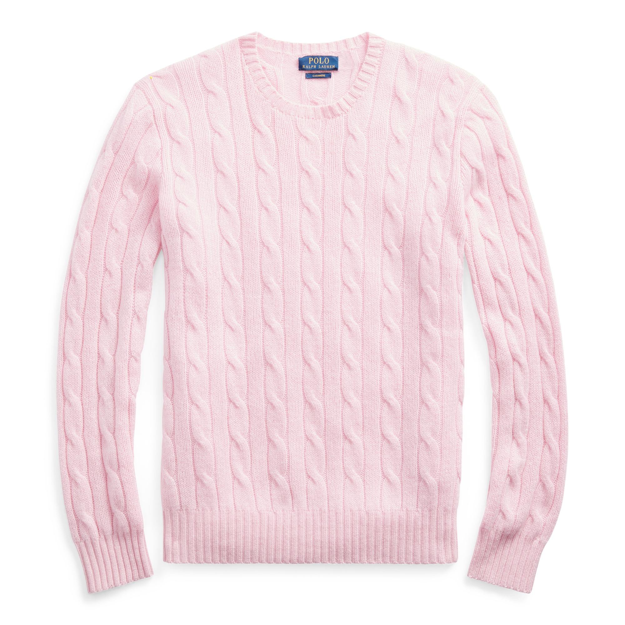 Polo Ralph Lauren Cable-knit Cashmere Sweater in Pink for Men - Lyst