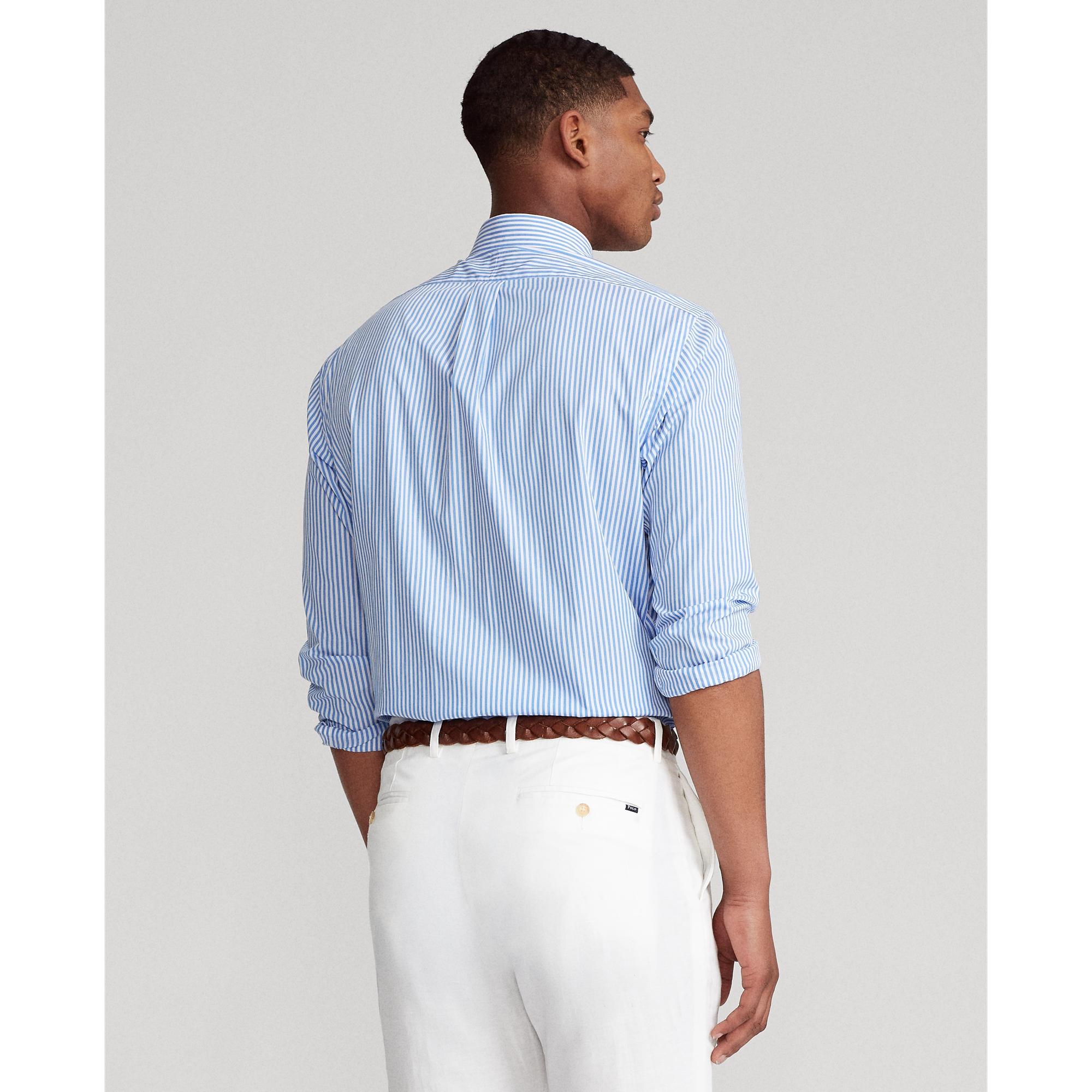 ralph lauren striped poplin shirt
