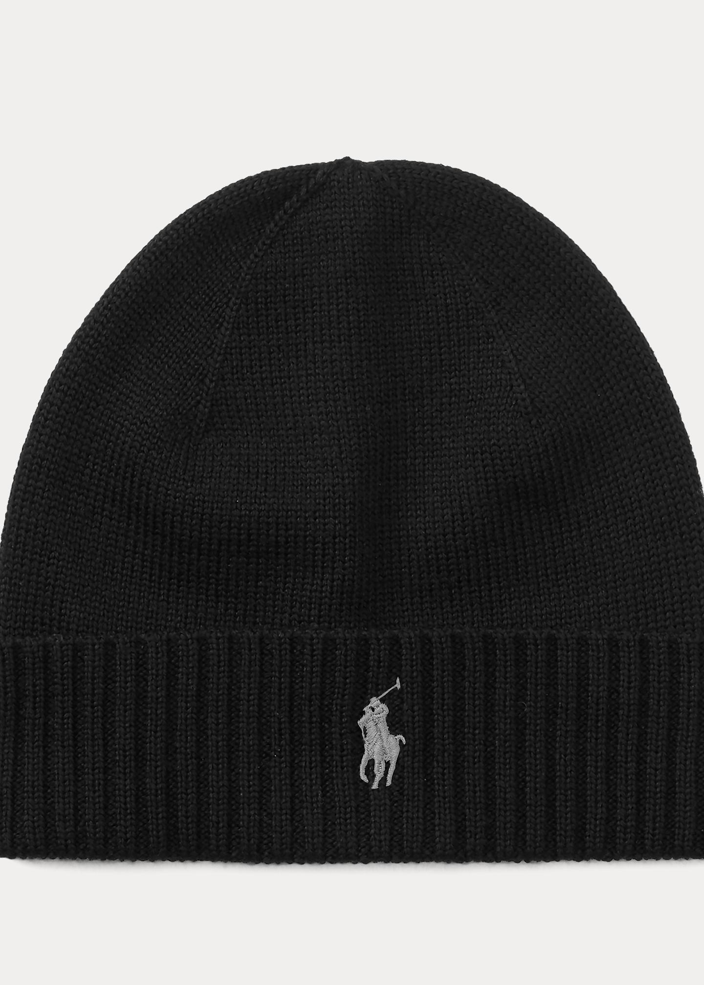 Polo Ralph Lauren Wool Signature Pony Hat in Black for Men - Lyst