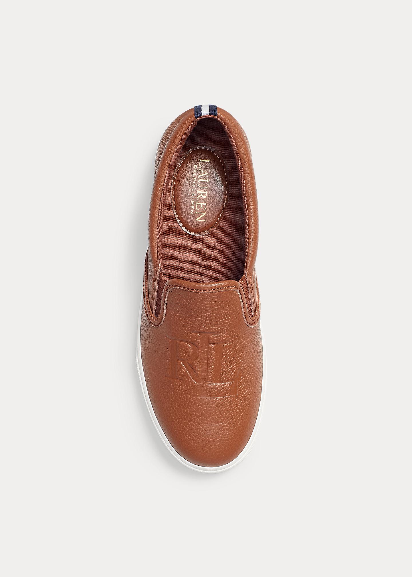 Ralph Lauren Ricci Leather Trainer in 
