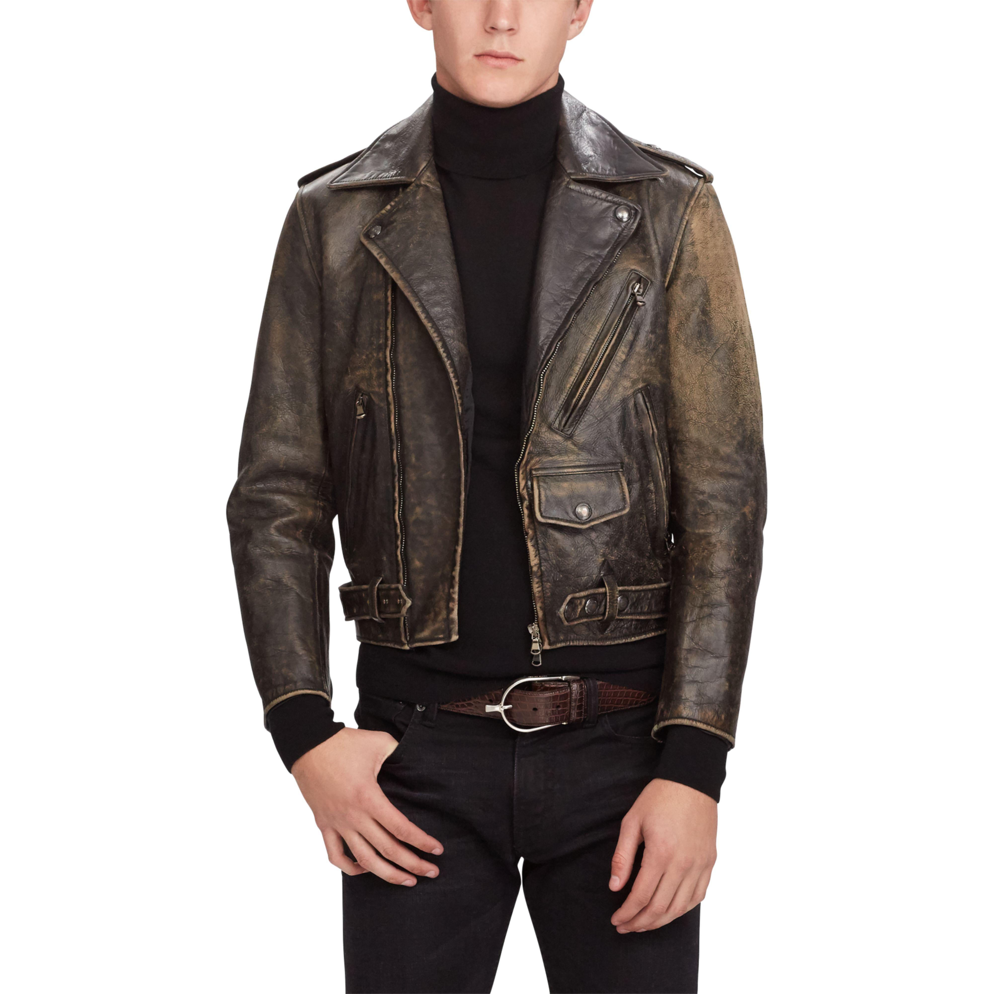 purple label leather jacket