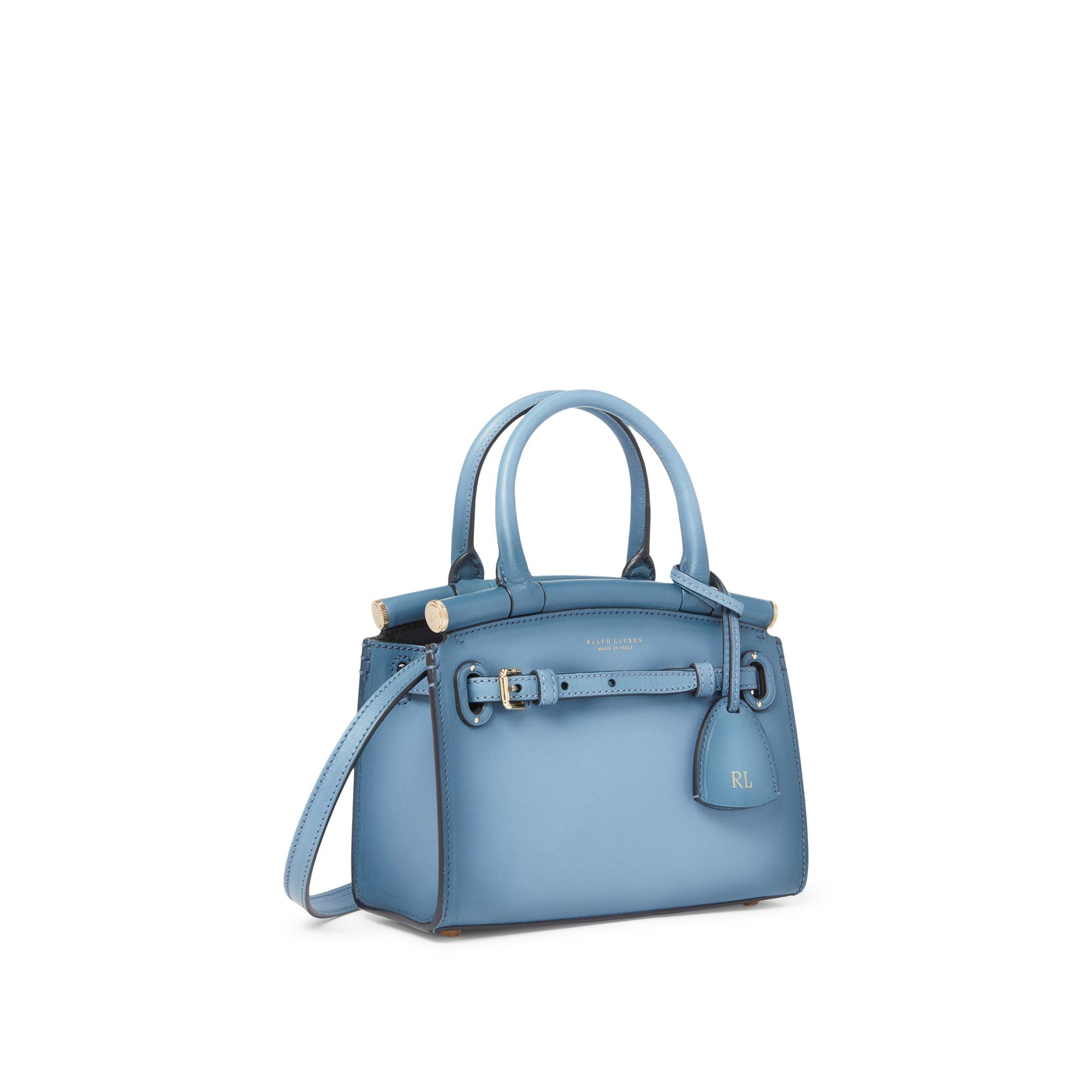 Ralph Lauren Burnished Mini Rl50 Handbag in Blue | Lyst