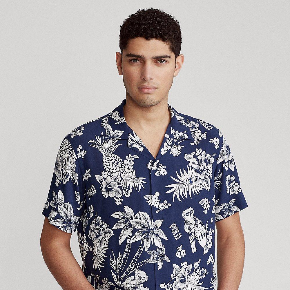 Ralph Lauren Custom Fit Tropical Bear Shirt in Blue for Men | Lyst