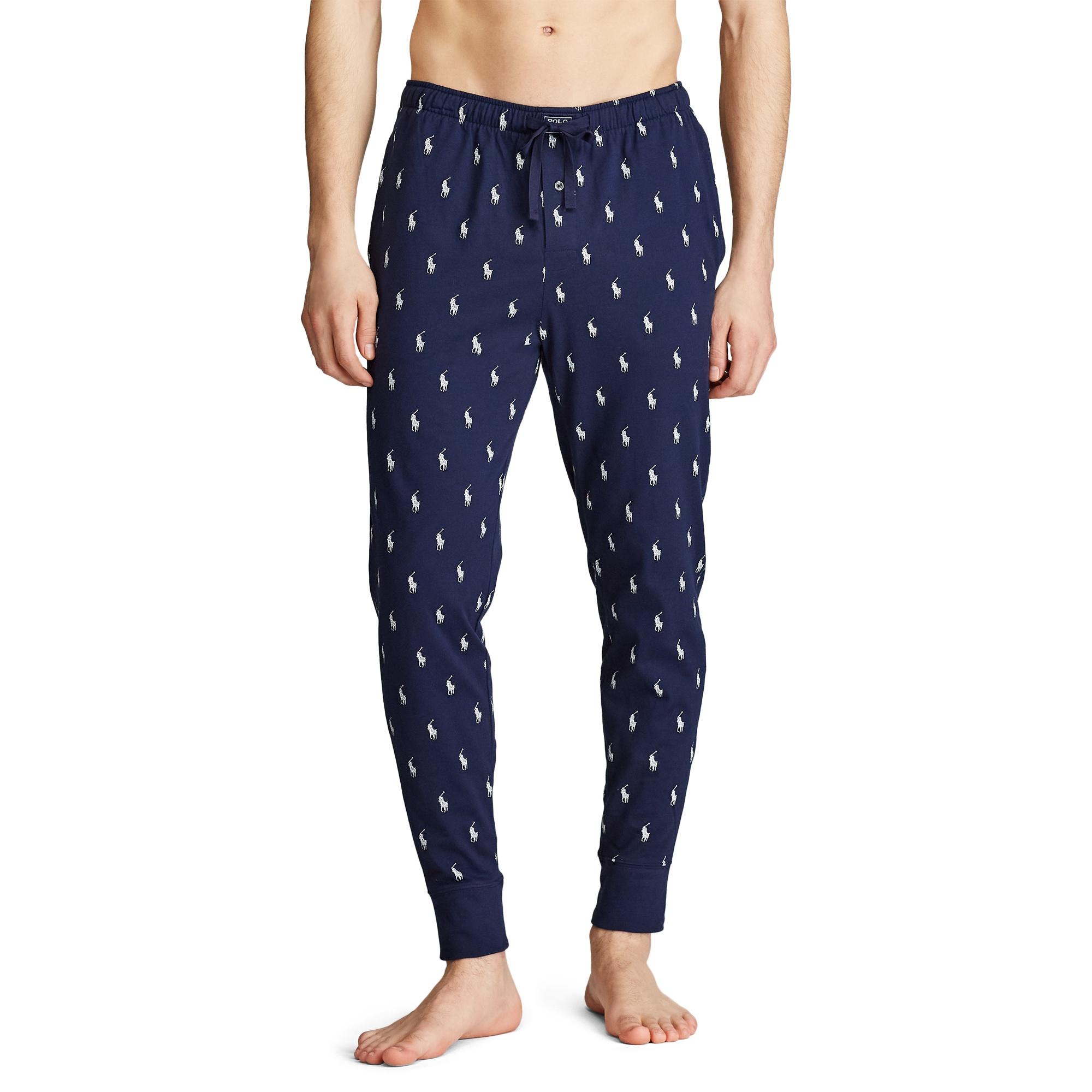Polo Ralph Lauren Cotton Pony Print Pajama Jogger Pants in Navy (Blue) for  Men - Save 49% - Lyst