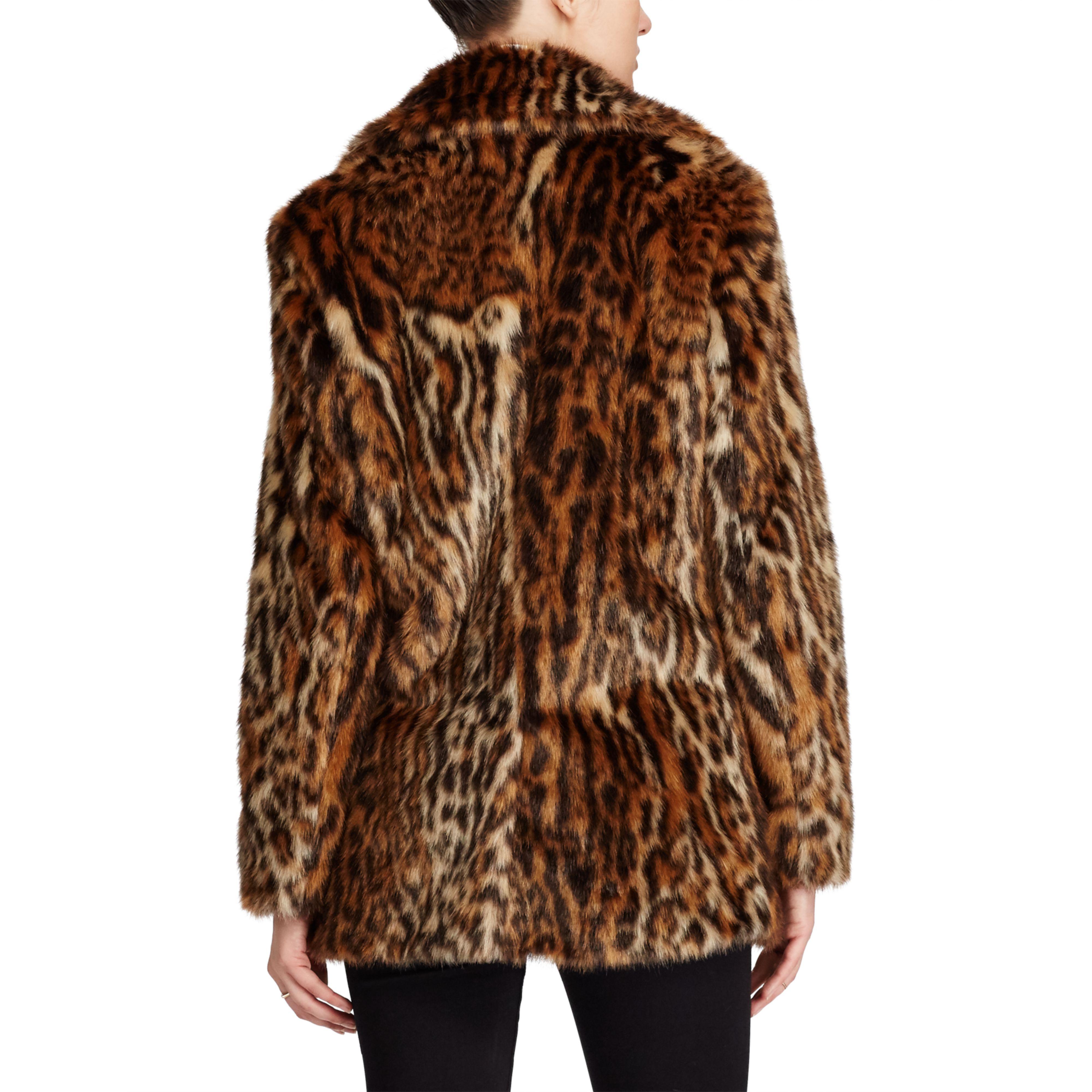 polo faux fur coat