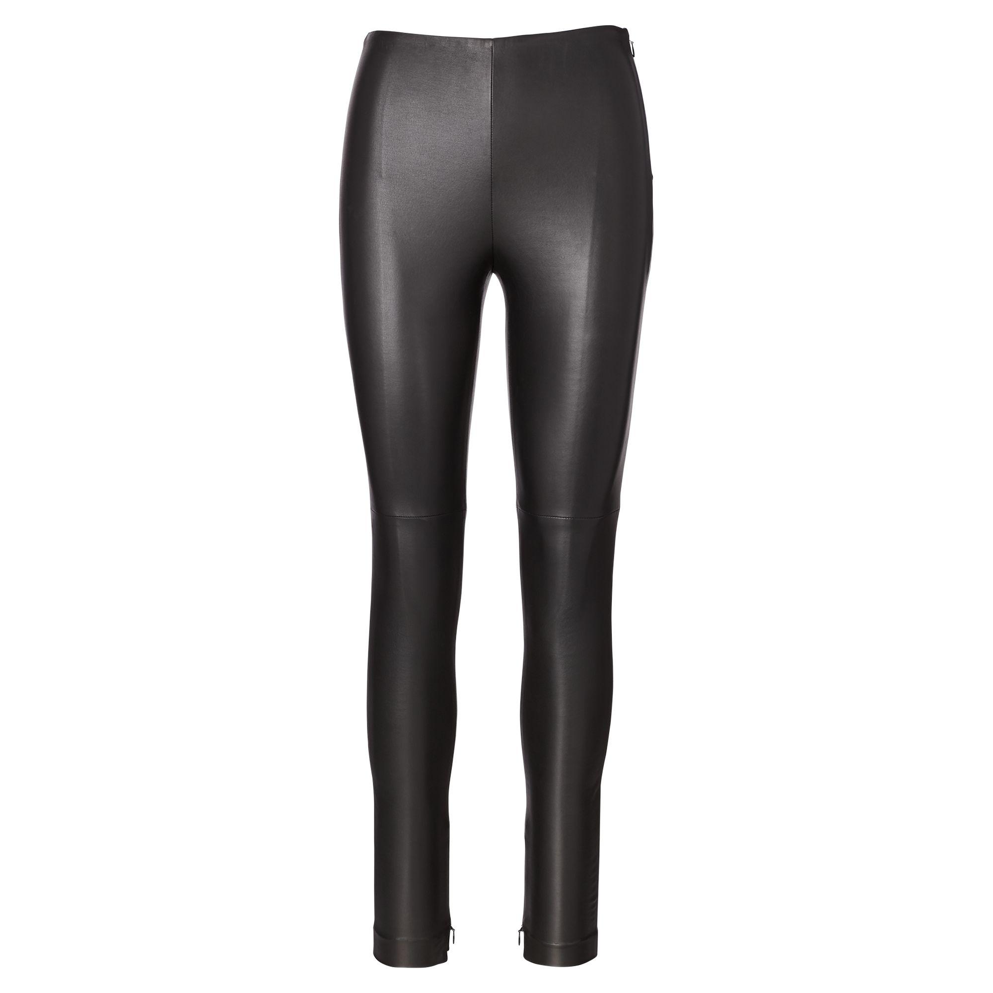 Ralph Lauren Eleanora Stretch Leather Pant in Black - Lyst