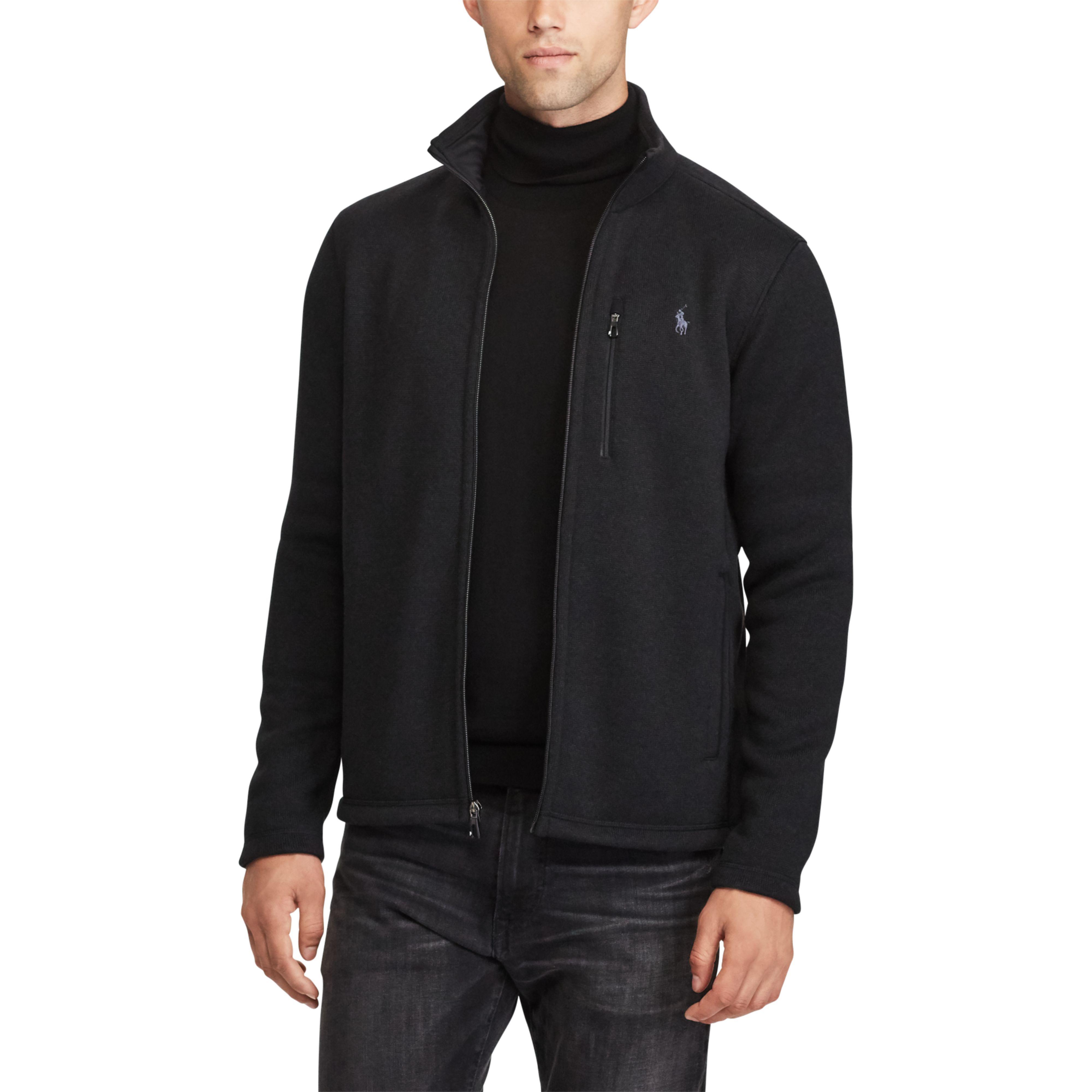 polo ralph lauren fleece mockneck jacket
