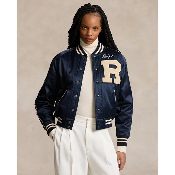 Ralph lauren blue leather jacket best sale