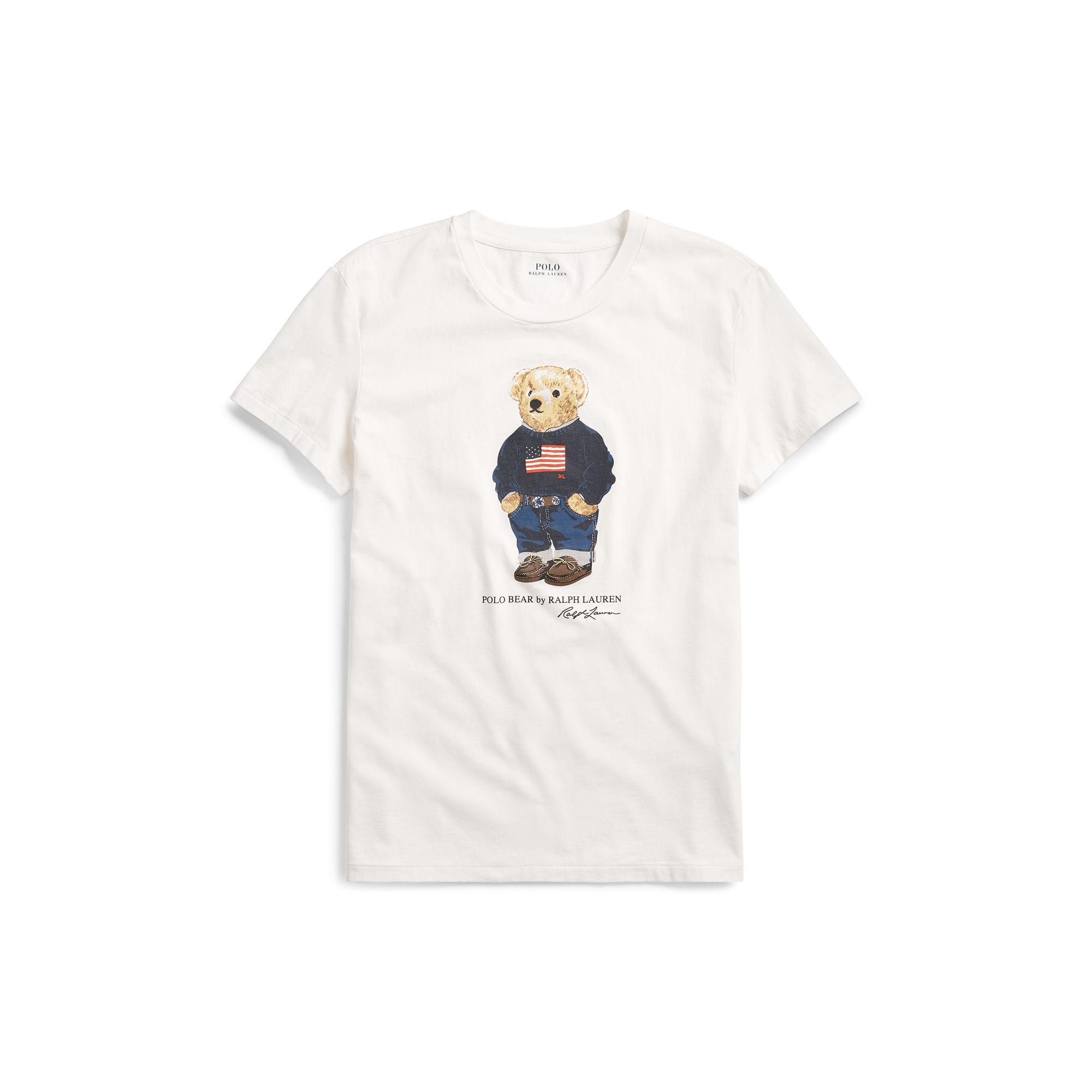 Polo Ralph Lauren Flag Bear Cotton T 