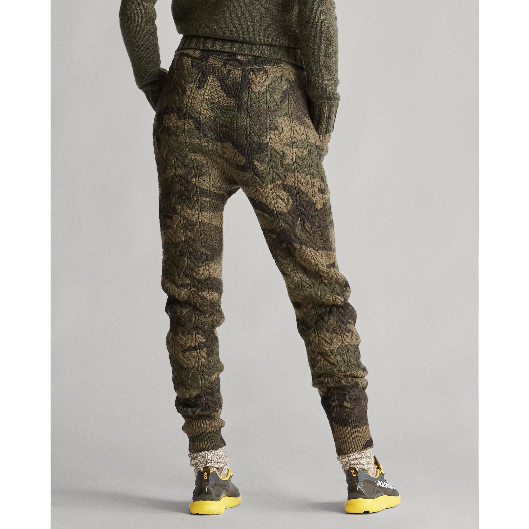 Polo Ralph Lauren Camo Cable-knit Jogger in Green