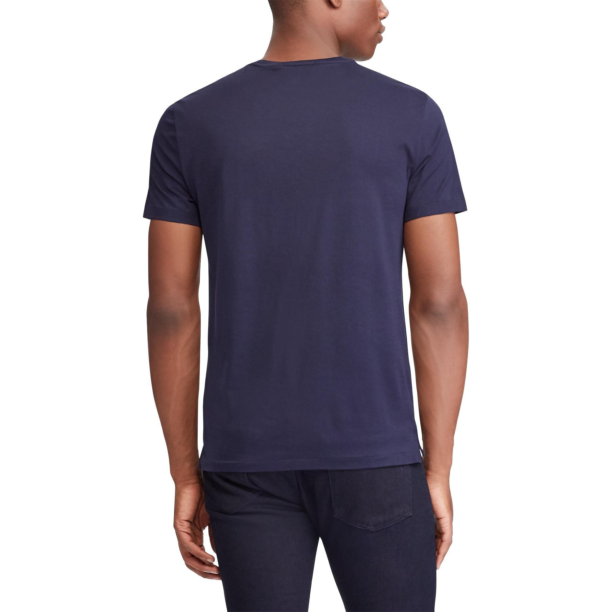 Ralph Lauren Purple Label Cotton Lisle Crewneck T-shirt in Blue for Men ...