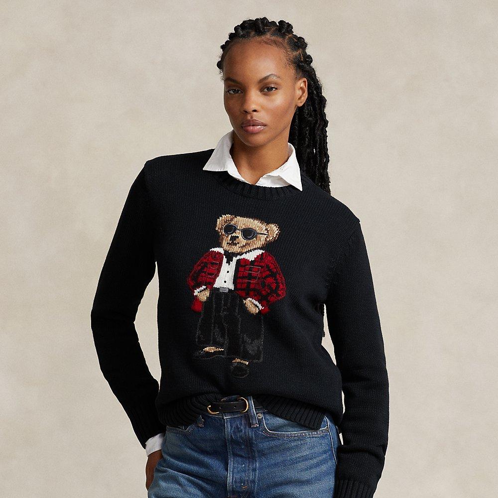 Polo Ralph Lauren Polo Bear Cotton-blend Sweater in Black | Lyst