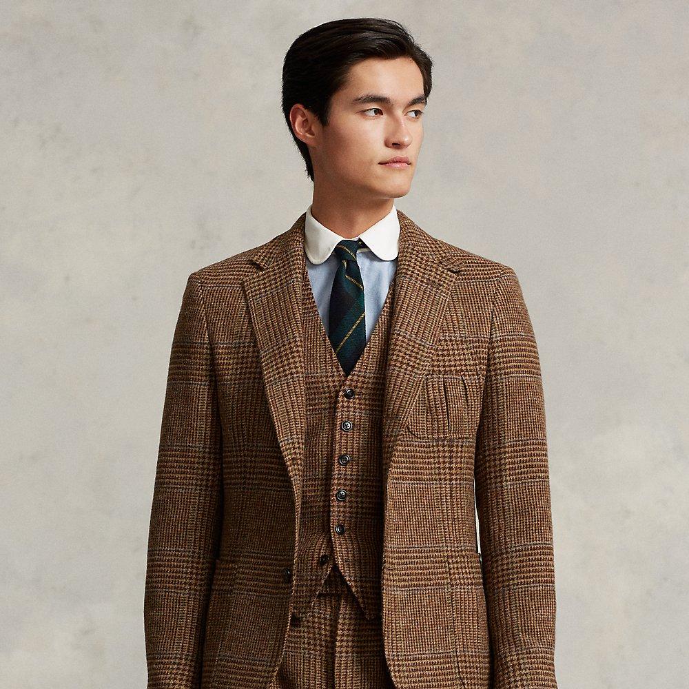 Polo Ralph Lauren Glen Plaid Shetland Wool Suit Jacket in Brown for Men ...