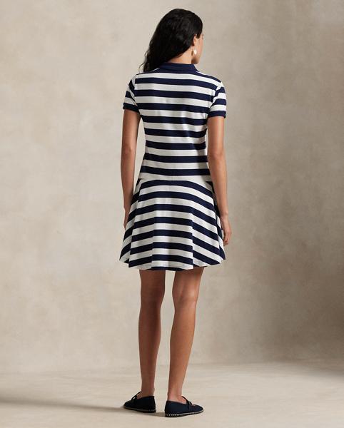 Polo Ralph Lauren Striped Fit-And-Flare Polo Dress in Blue | Lyst UK Polo Ralph Lauren Striped Fit-And-Flare Polo Dress in Blue | Lyst UK