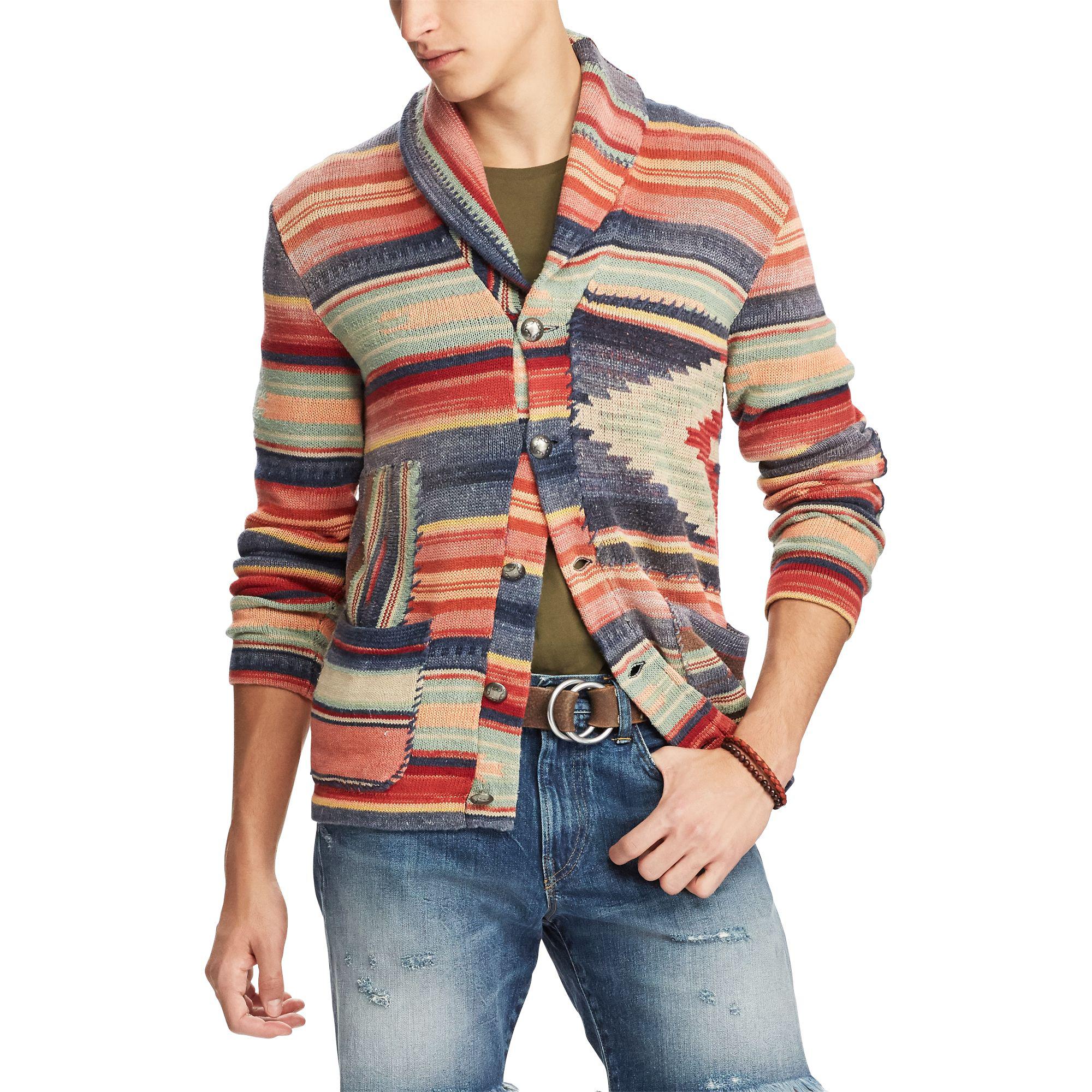 polo shawl cardigan