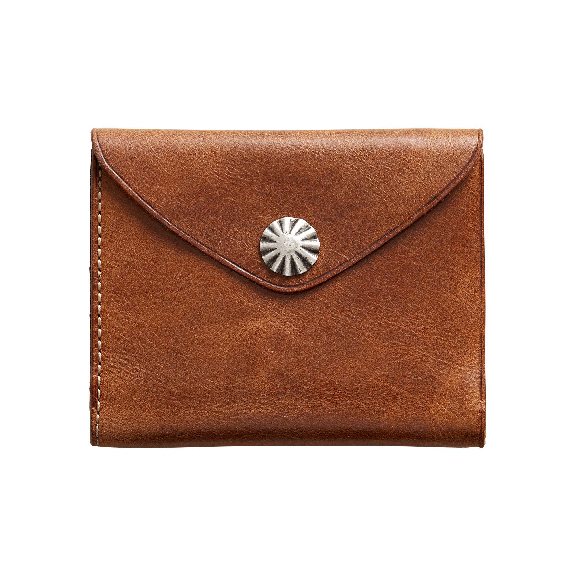 RRL Concho Leather Envelope Wallet in Brown for Men - Lyst