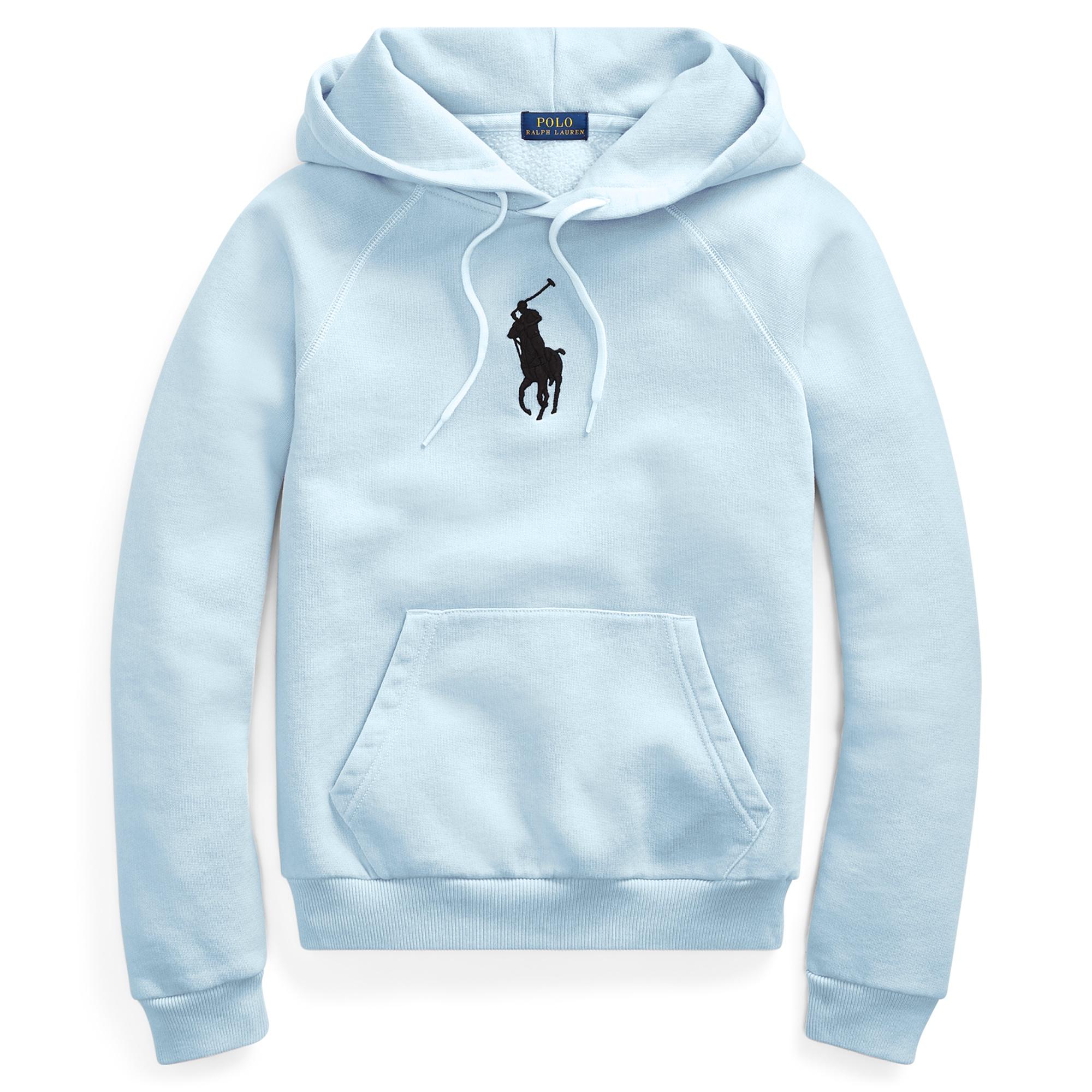 Polo Ralph Lauren Baumwolle Shrunken Fit Big Pony Hoodie in Blau | Lyst DE