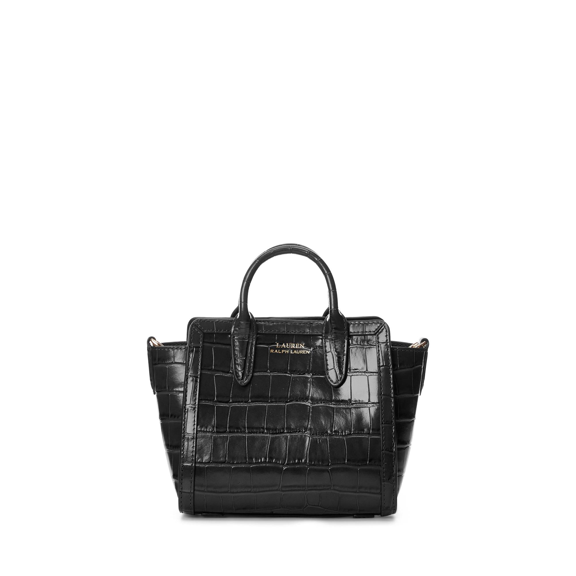 Ralph Lauren Ralph Lauren Embossed Leather Small Tyler Tote in Black Lyst