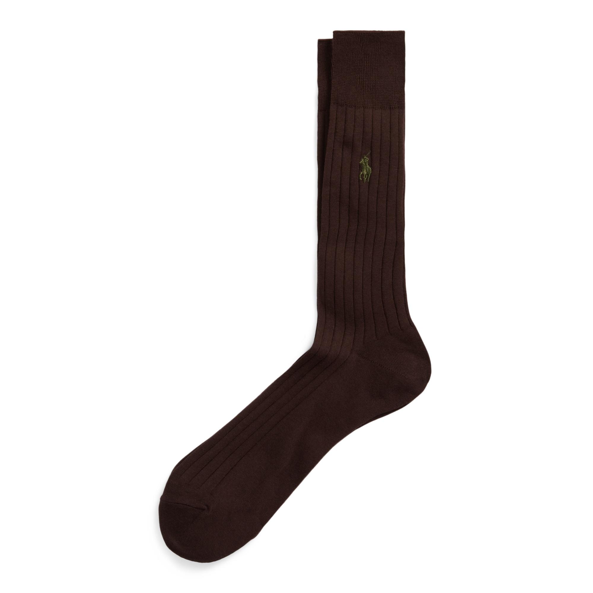 Ralph Lauren Egyptian Cotton Dress Socks in Dark Brown (Brown) for Men