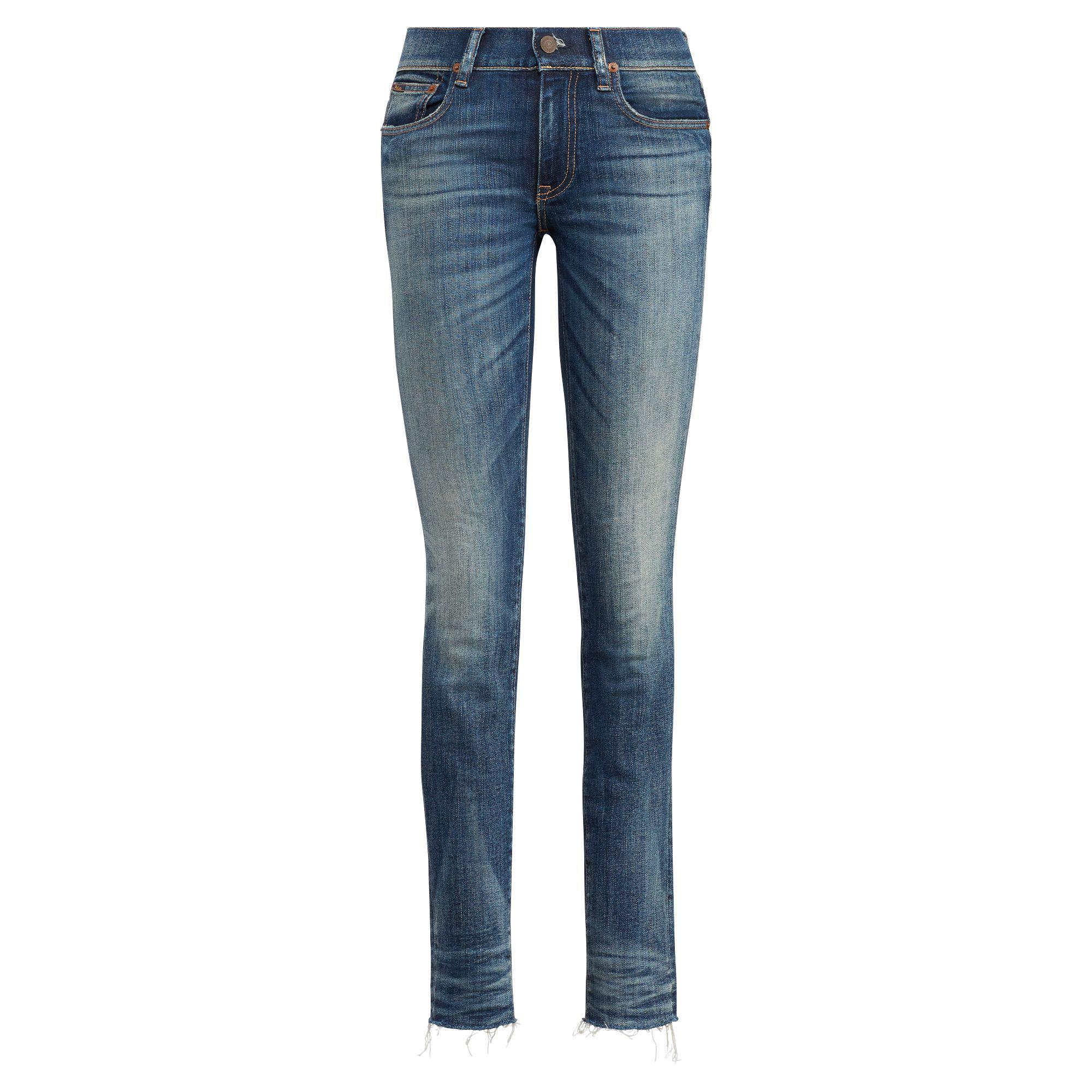 Polo Ralph Lauren Denim Tompkins Skinny Crop Jean in Dark Indigo (Blue) - Lyst