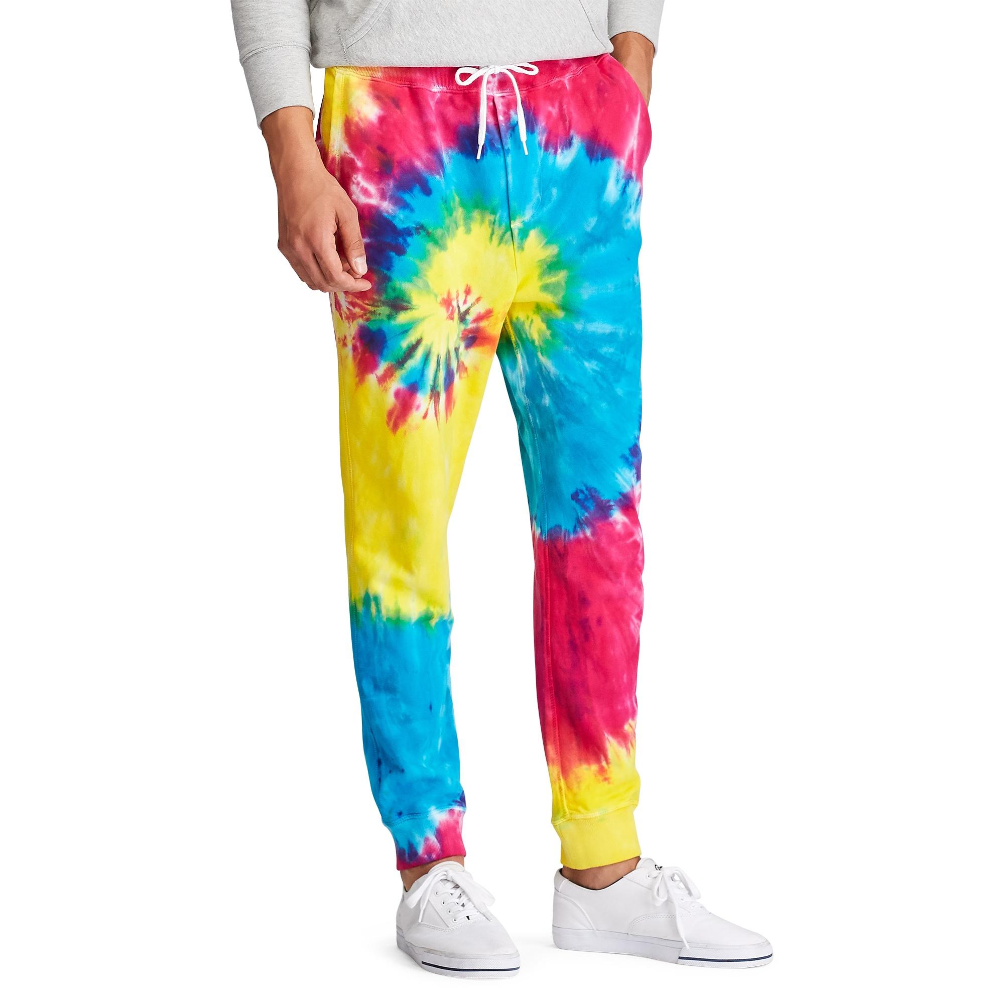 Polo Ralph Lauren Cotton Tie - Dyed French - Terry Jogger Pants in Tie Dye  (Blue) for Men | Lyst
