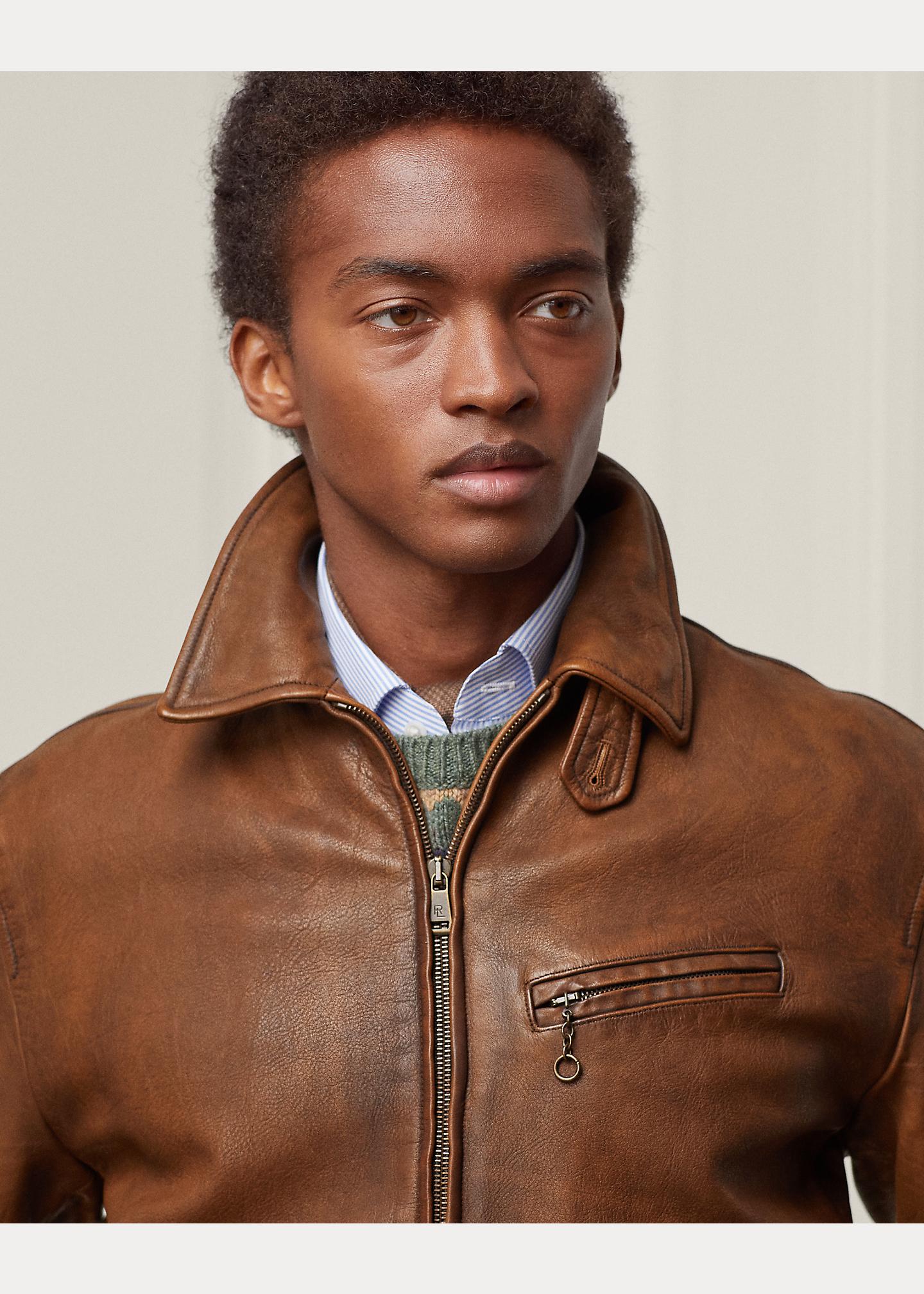 Hugh Leather Newsboy Jacket