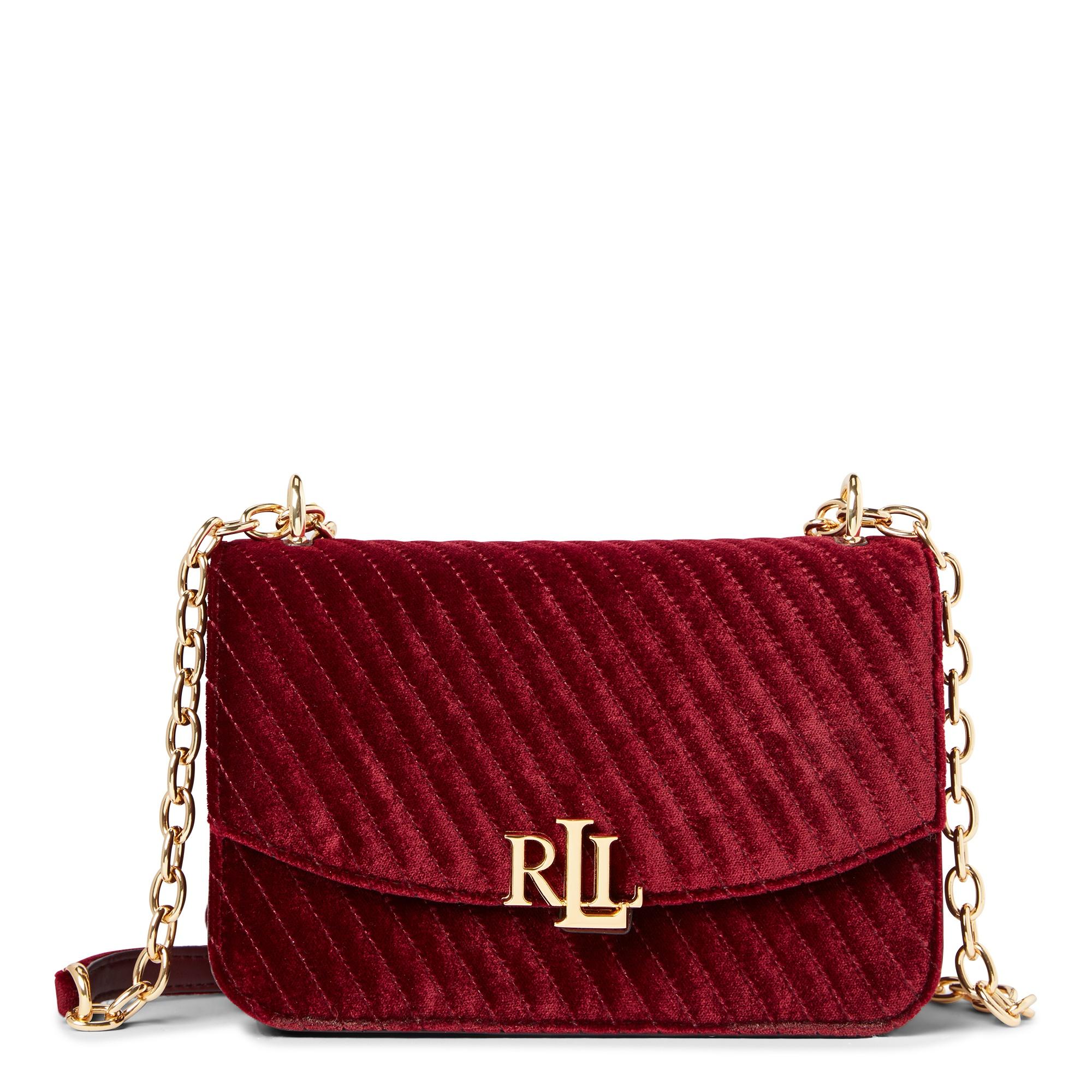 Ralph Lauren Velvet Madison Crossbody Bag in Bordeaux (Red) Lyst
