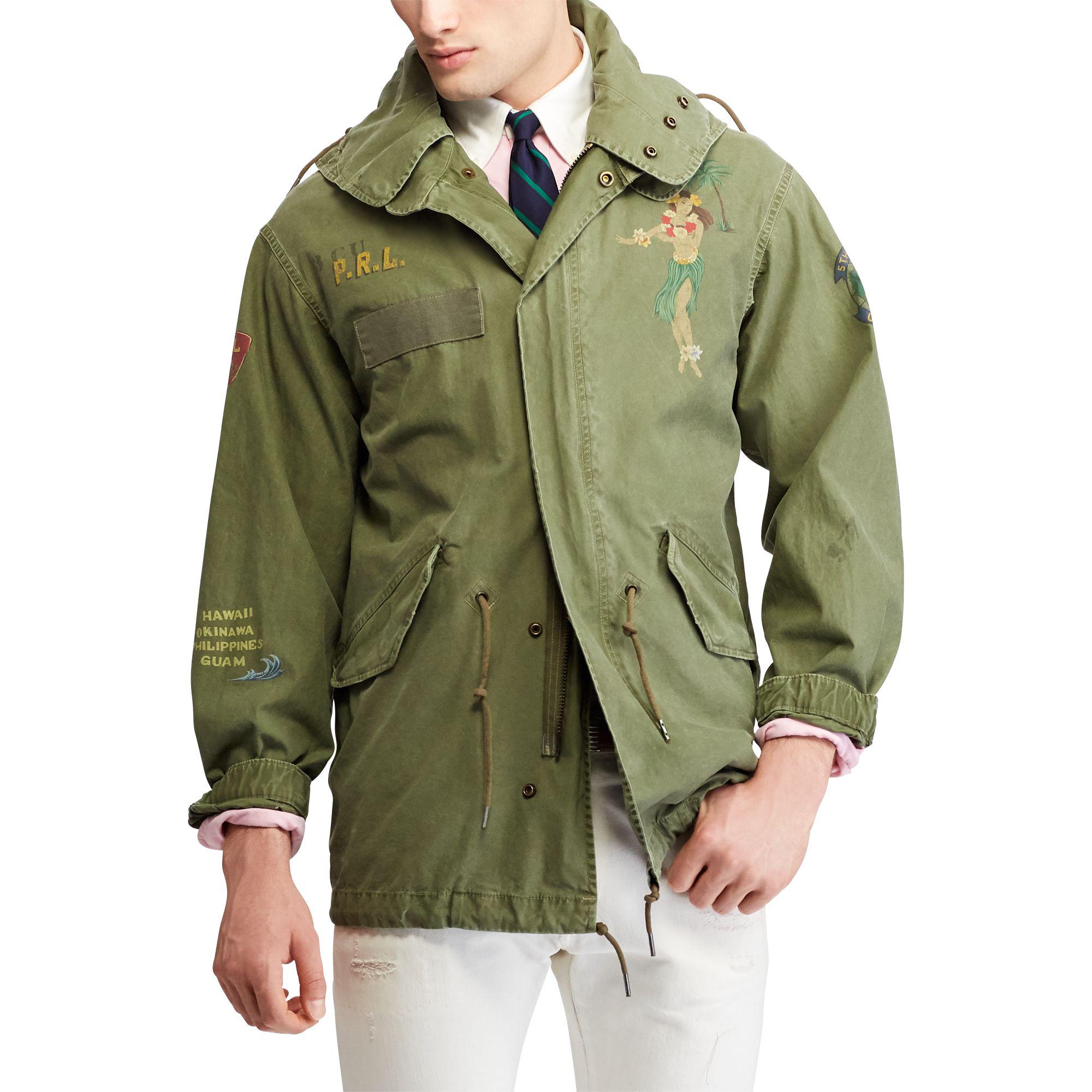 Souvenir Ralph For Men Lauren Cotton Twill Polo Green Parka Jc3TulF5K1