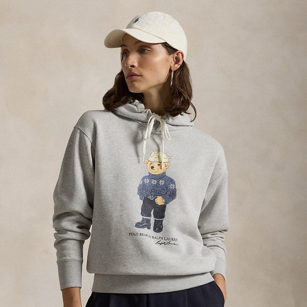 Polo Ralph Lauren Polo Bear Fleece Hoodie in Grey Lyst UK