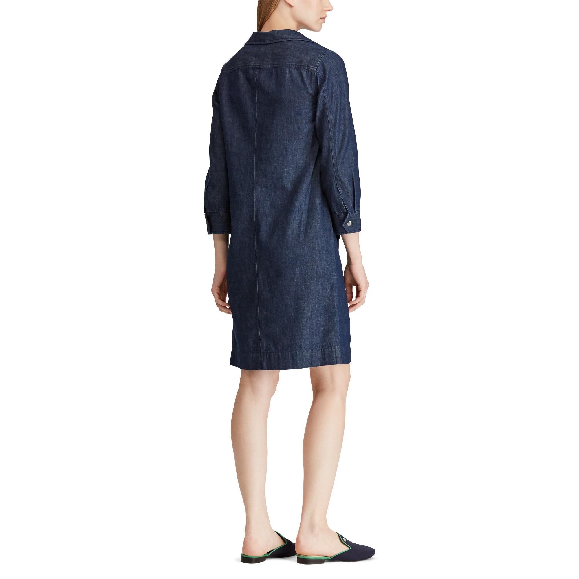 ralph lauren denim shift dress