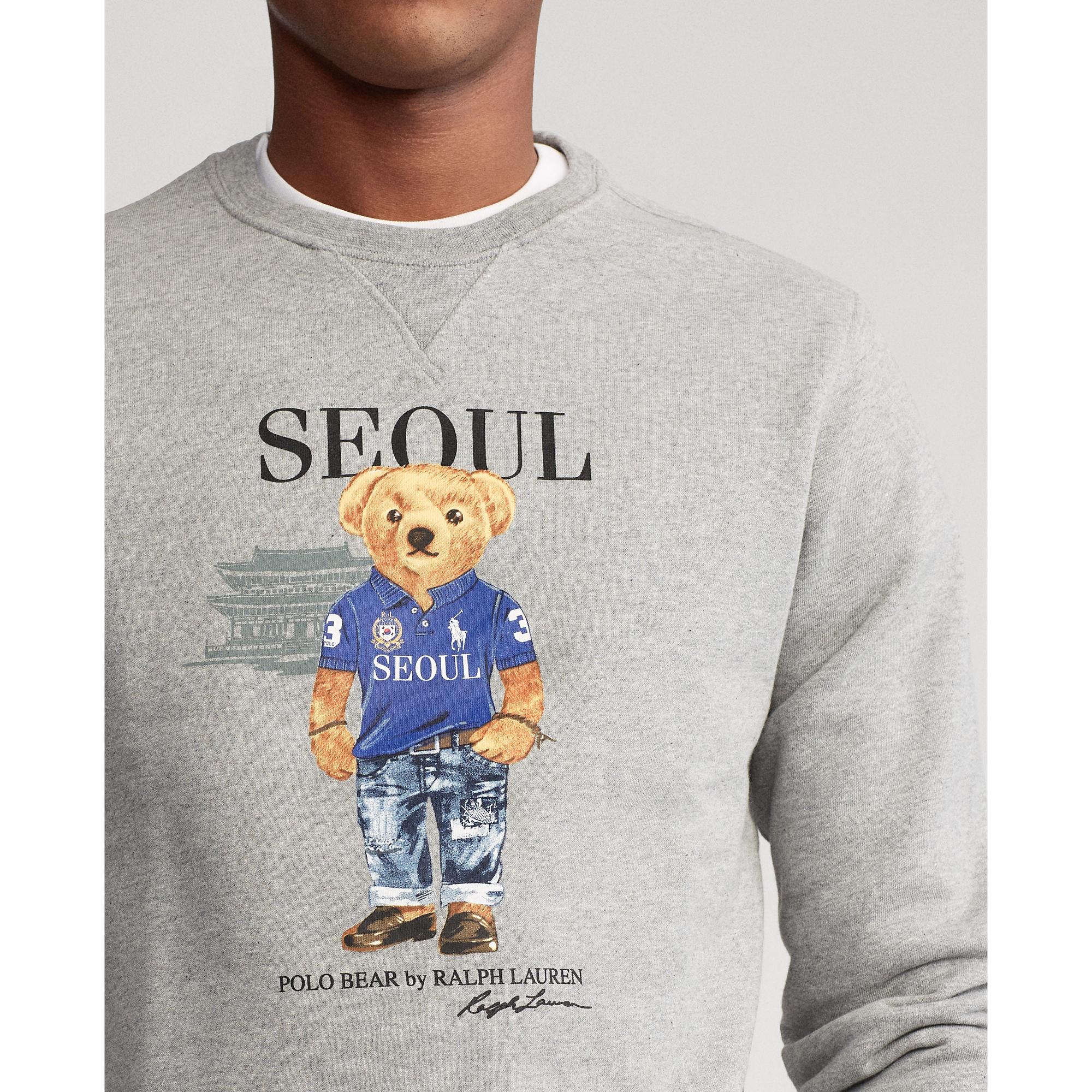 Ralph Lauren Polo Bear - Seoul Bear Sweatshirt in Gray for Men | Lyst