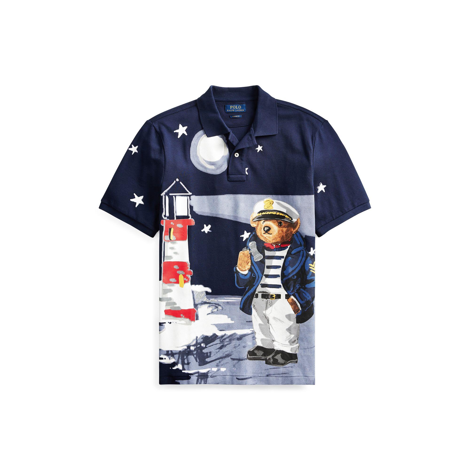 classic fit nautical bear polo