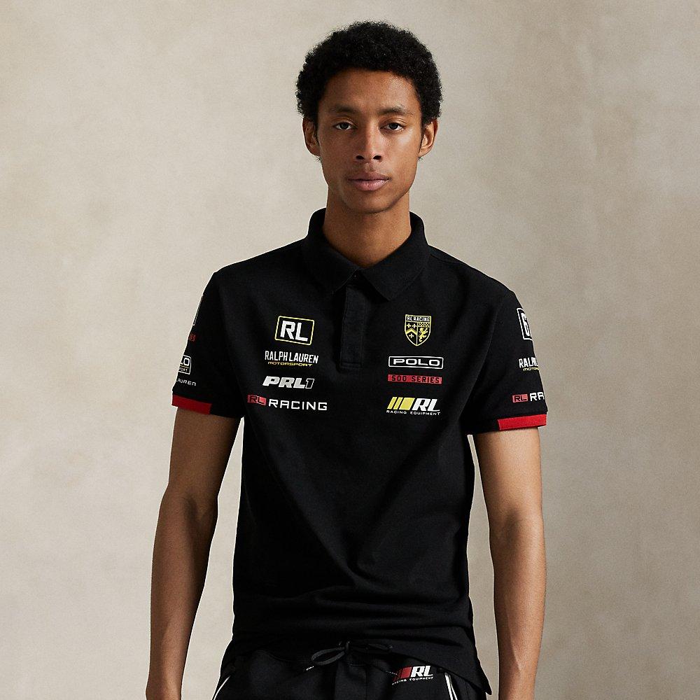 Polo Ralph Lauren Custom Slim Fit Stretch Mesh Polo Shirt in Black
