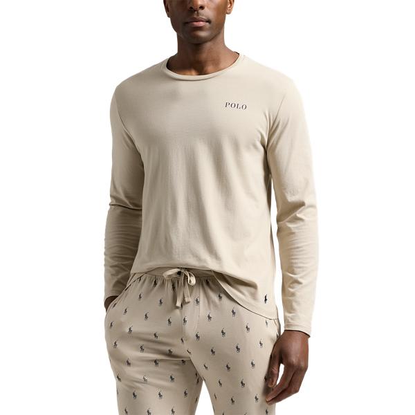 Polo Ralph Lauren Logo Cotton Jersey Sleep Shirt in White for Men Lyst UK