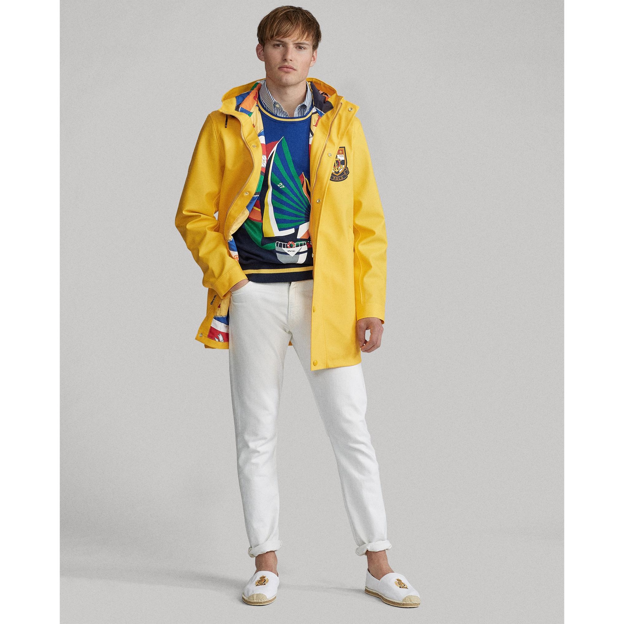 Polo Ralph Lauren Rubberized Cotton Raincoat in Yellow for Men - Lyst