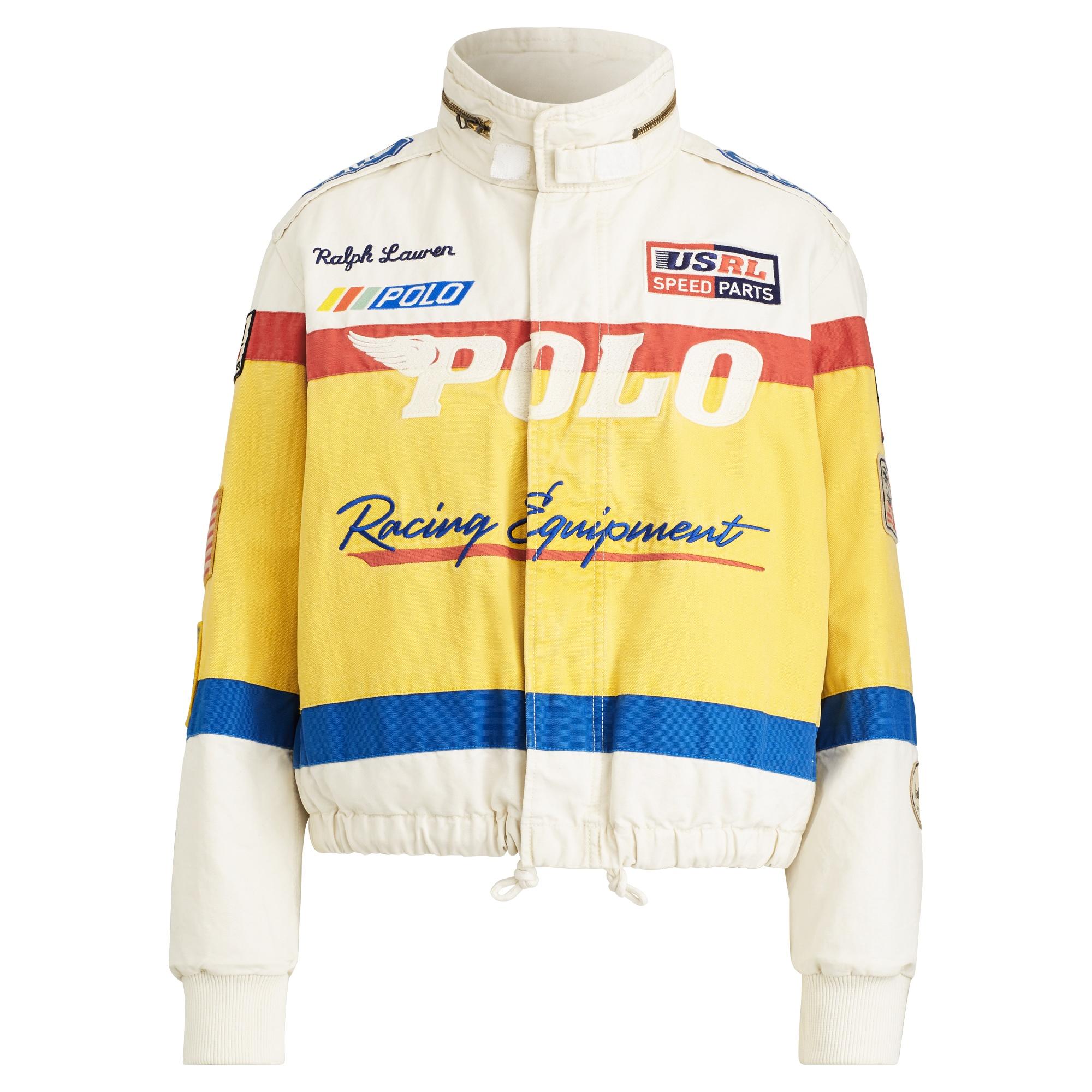 Polo Ralph Lauren Cotton Canvas Racing Jacket in Yellow | Lyst UK