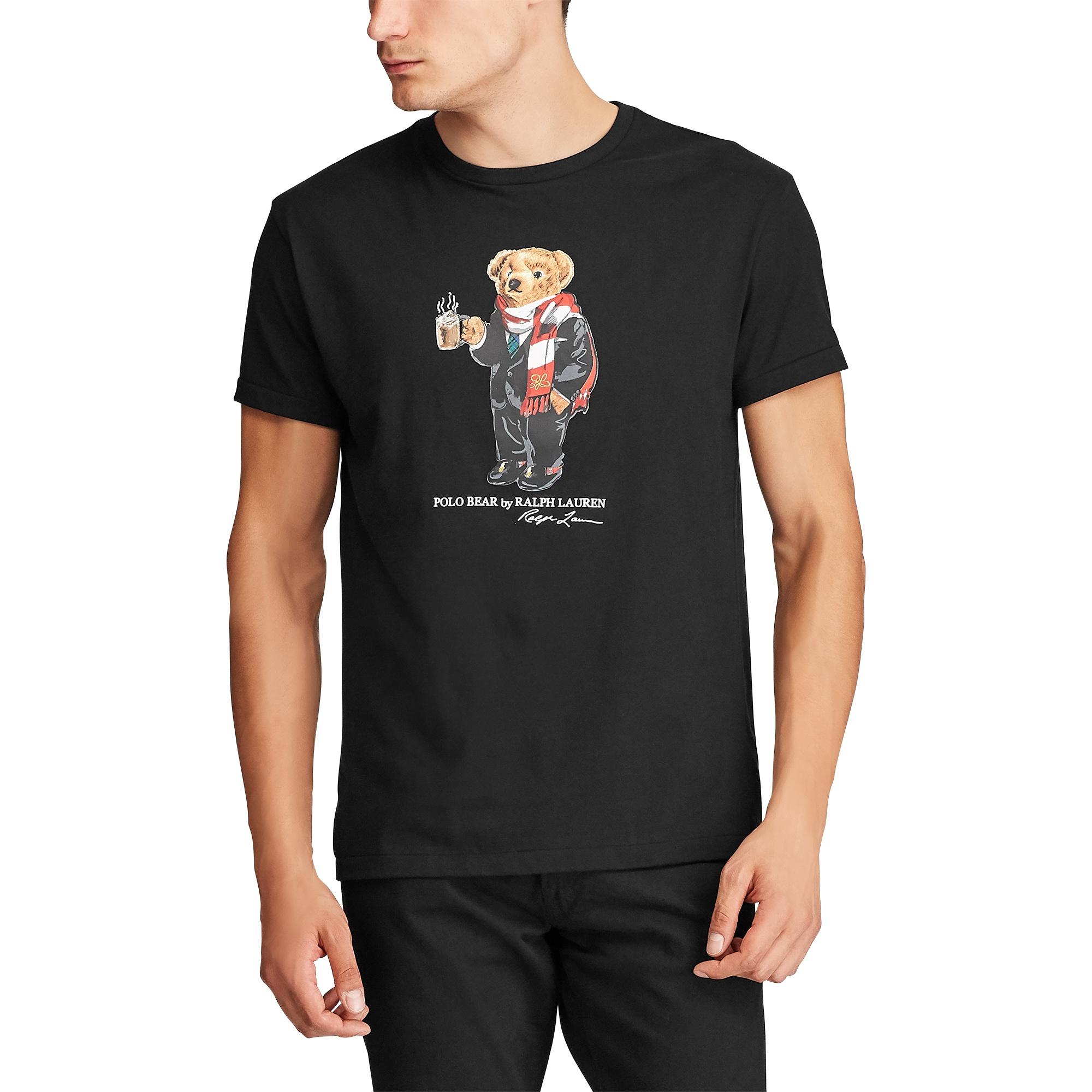 Polo Ralph Lauren Classic Fit Cocoa Bear T-shirt in Black for Men | Lyst