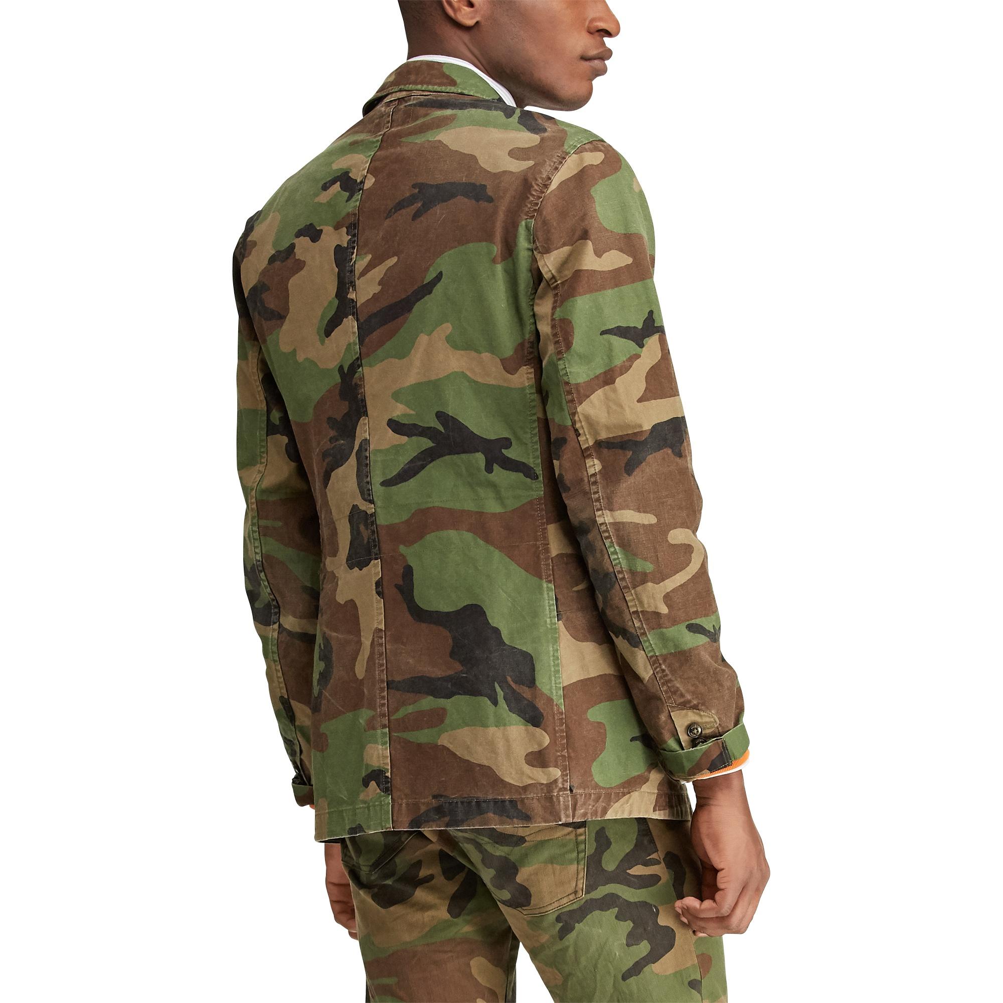 Polo Ralph Lauren Camo Cotton Canvas Sport Coat in Green for Men Lyst