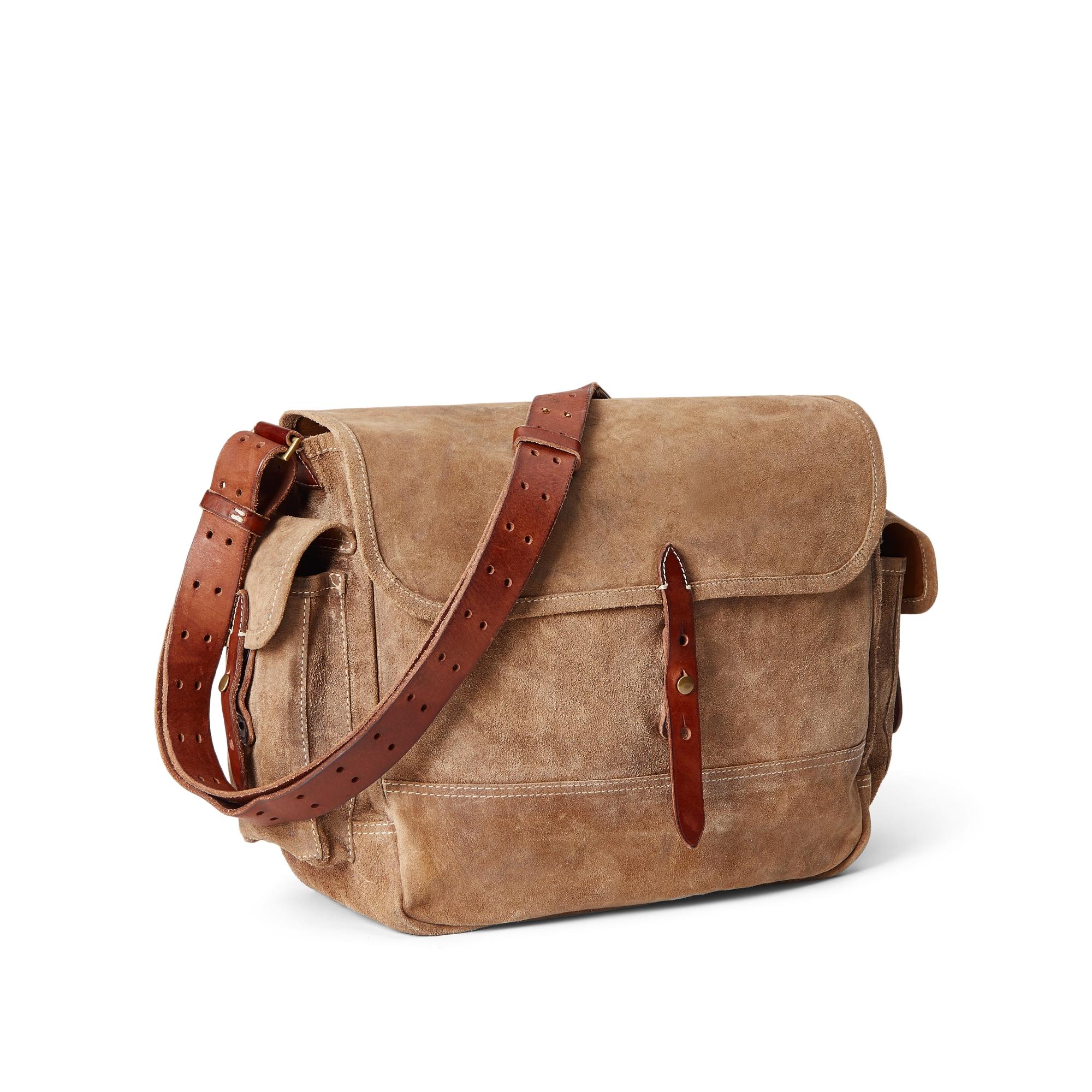 RRL Roughout Suede Messenger Bag in Brown for Men Lyst
