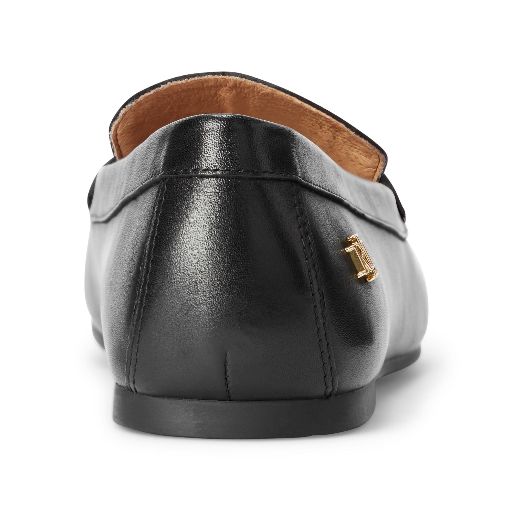 Ralph Lauren Ralph Lauren Adison Burnished Leather Loafer in Black | Lyst