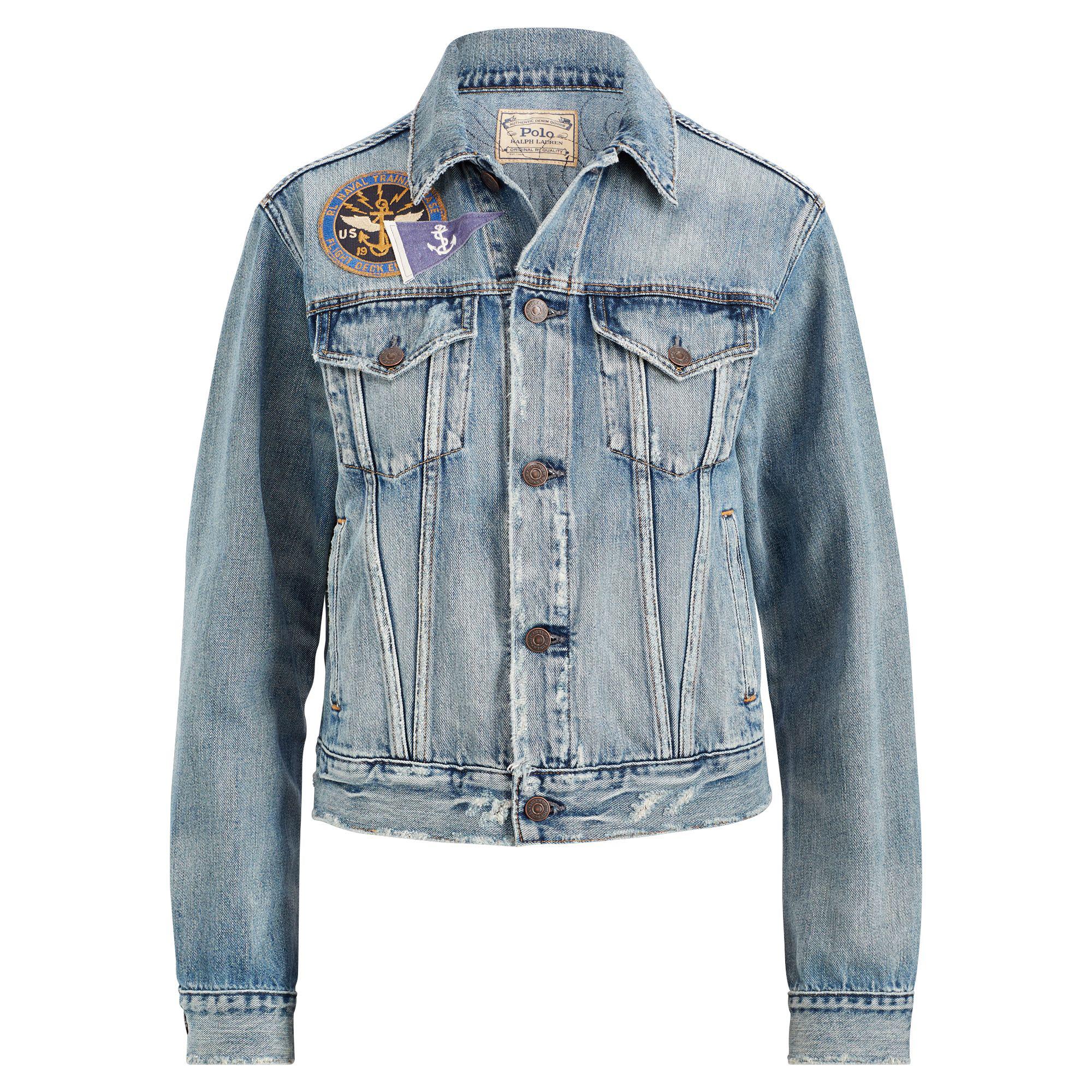 Polo Ralph Lauren Denim Jacket With Patches in Blue | Lyst UK