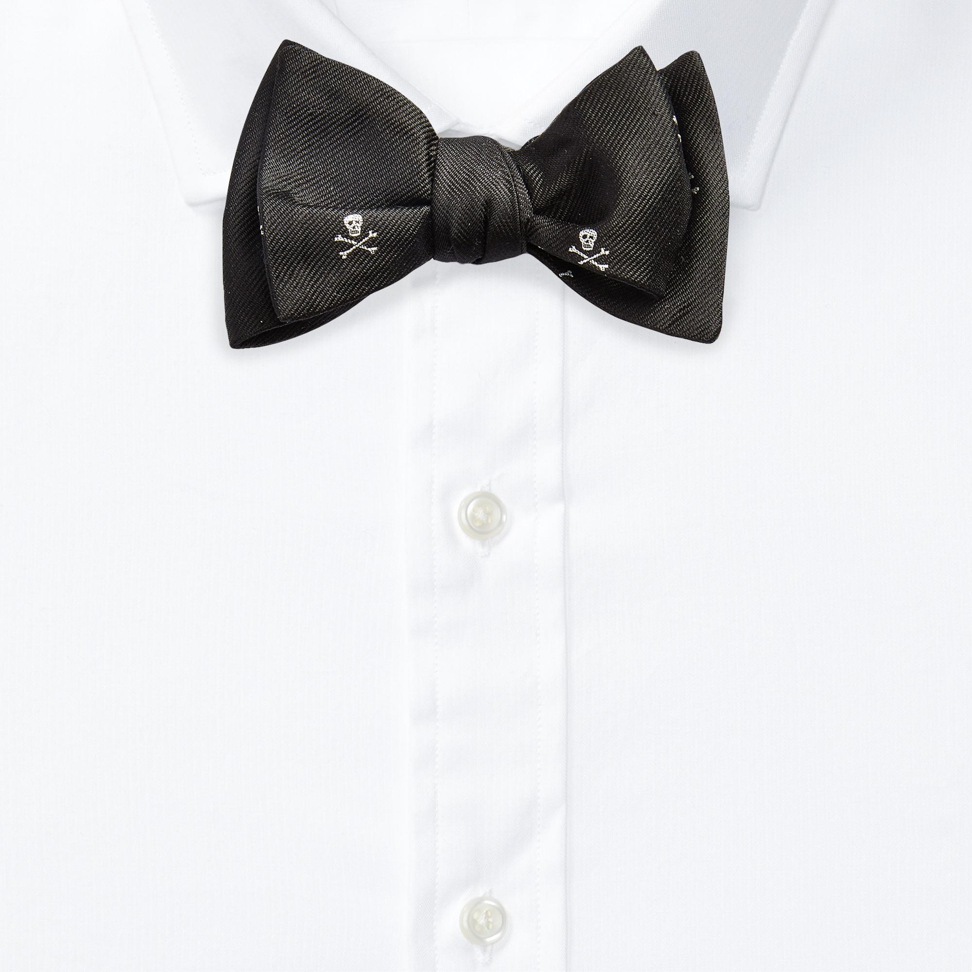 Ralph Lauren Skull-and-bones Silk Bow Tie in Black for Men | Lyst