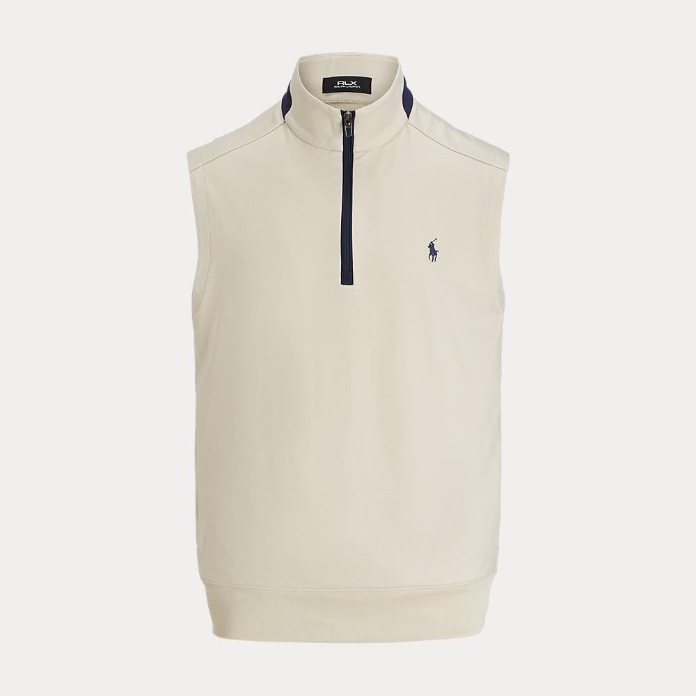 Ralph Lauren Stretch Jersey Quarter-Zip Gilet in Natural for Men