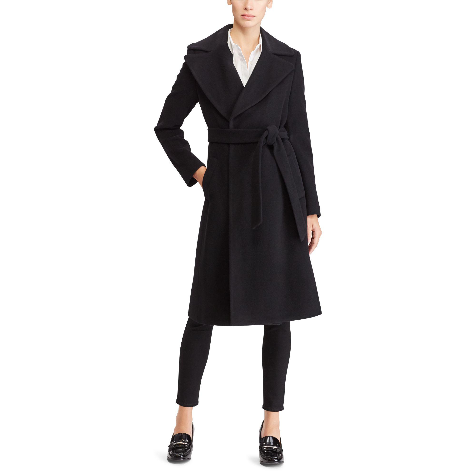 ralph lauren belted wool coat