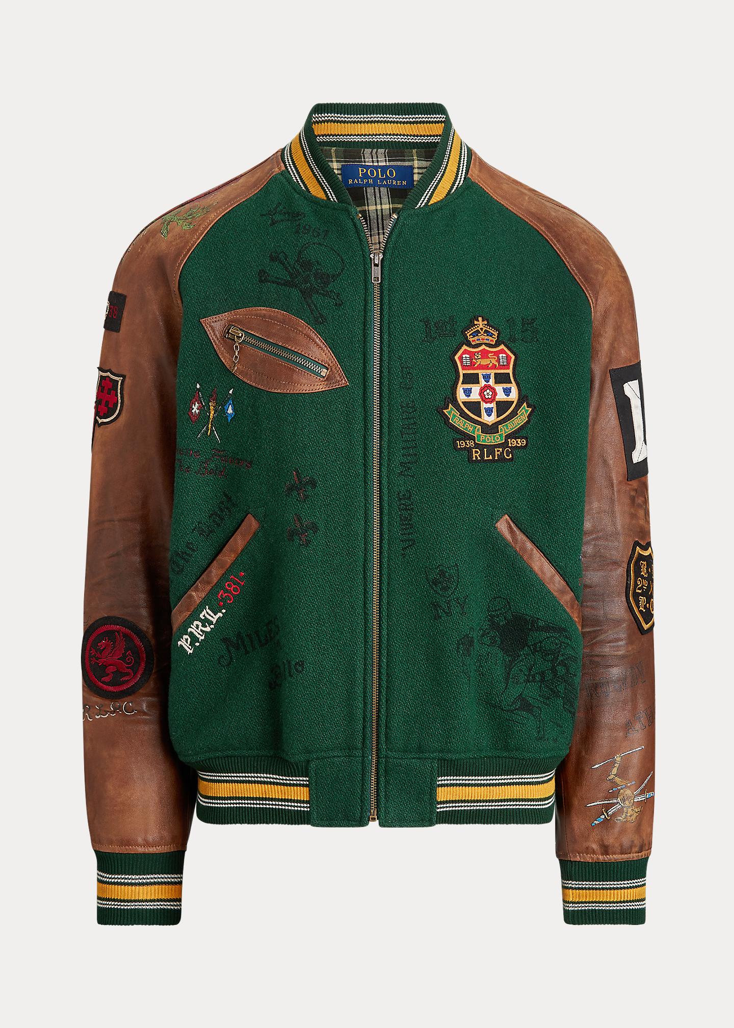 Polo Ralph Lauren Varsity-inspired Jacket in Green for Men | Lyst UK